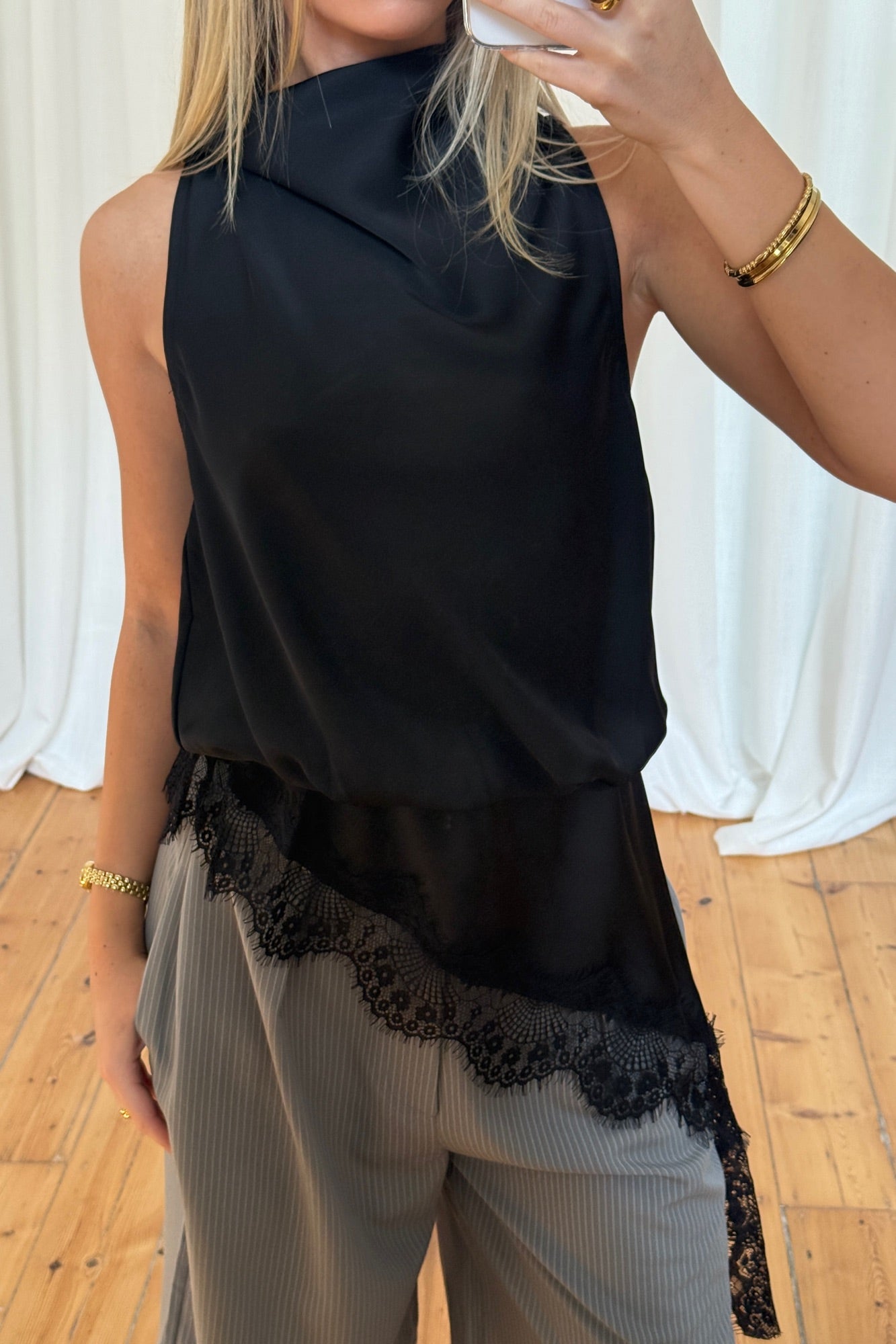 Prue Lace Top Black