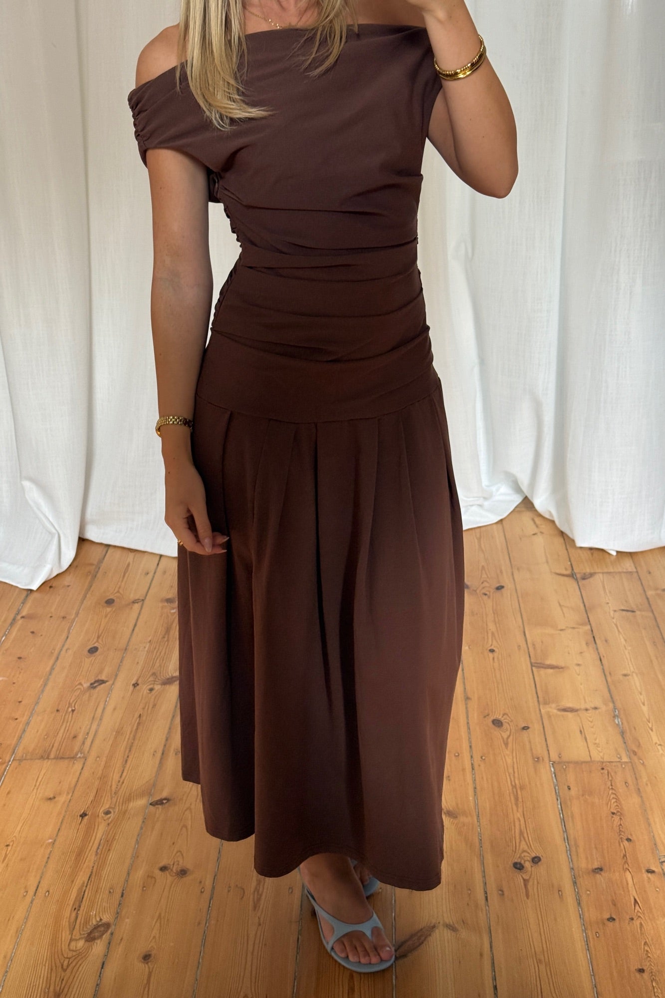 Elita Maxi Dress Chocolate