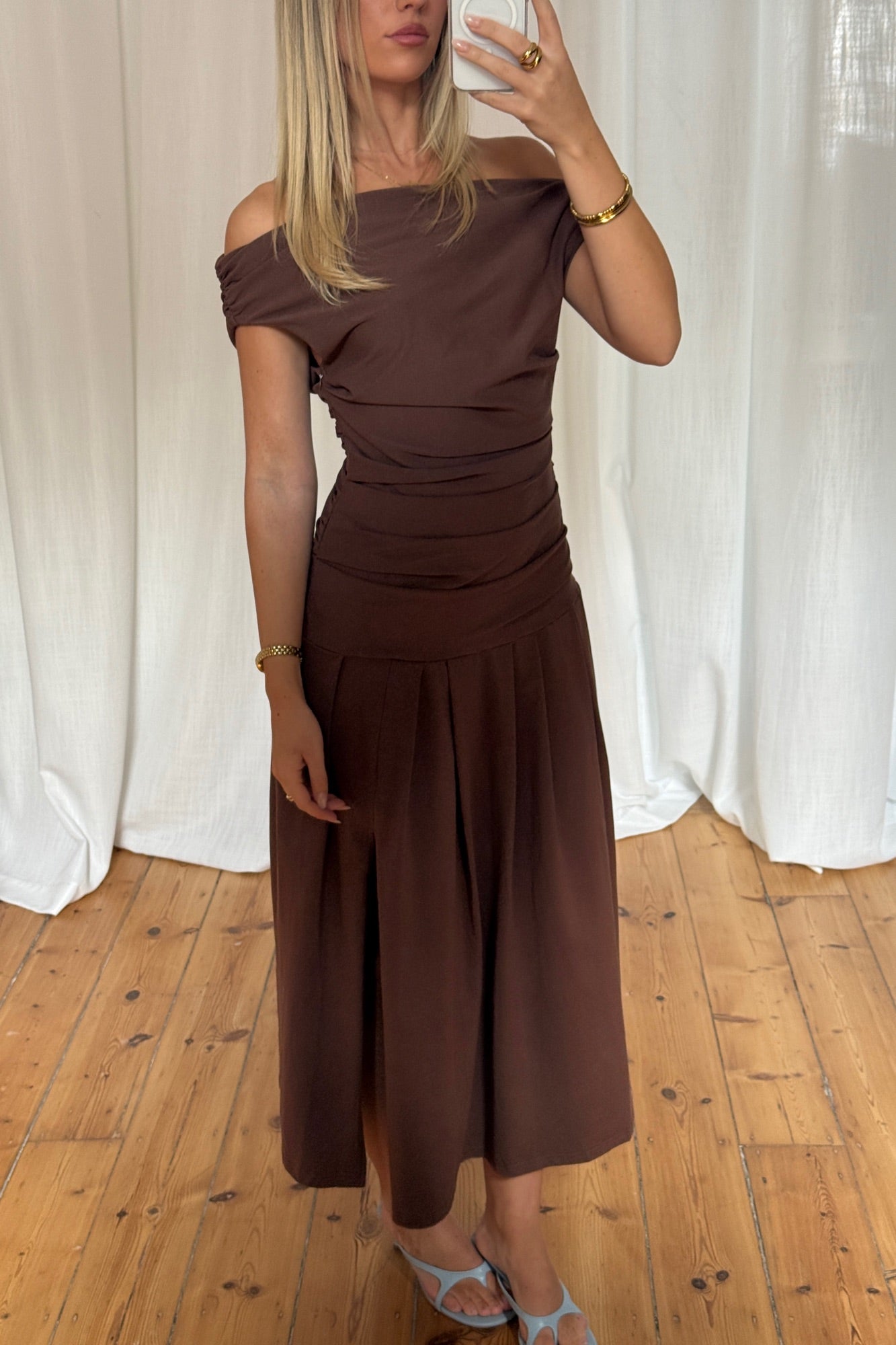 Elita Maxi Dress Chocolate