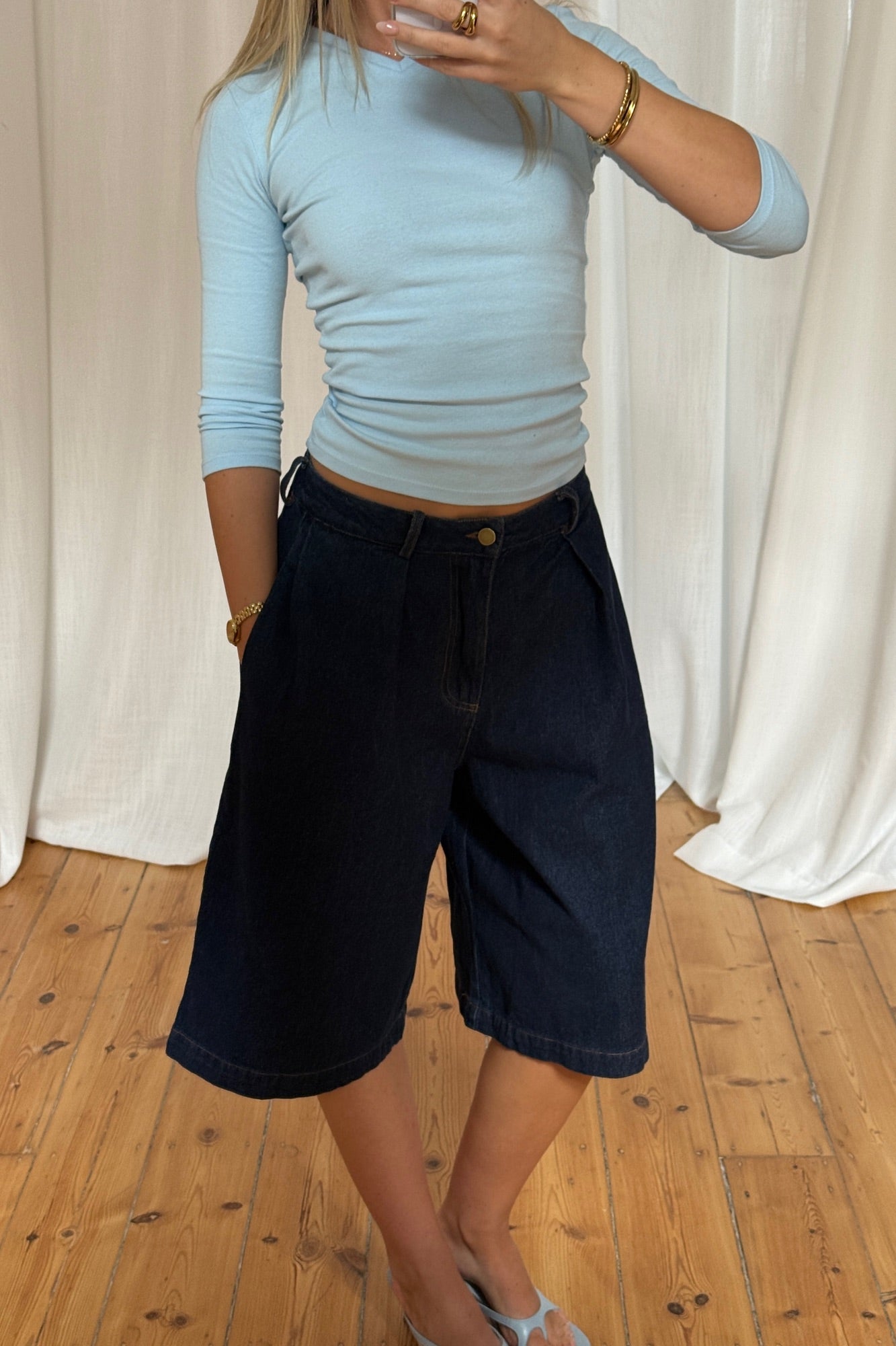 Roni Long Short Dark Denim