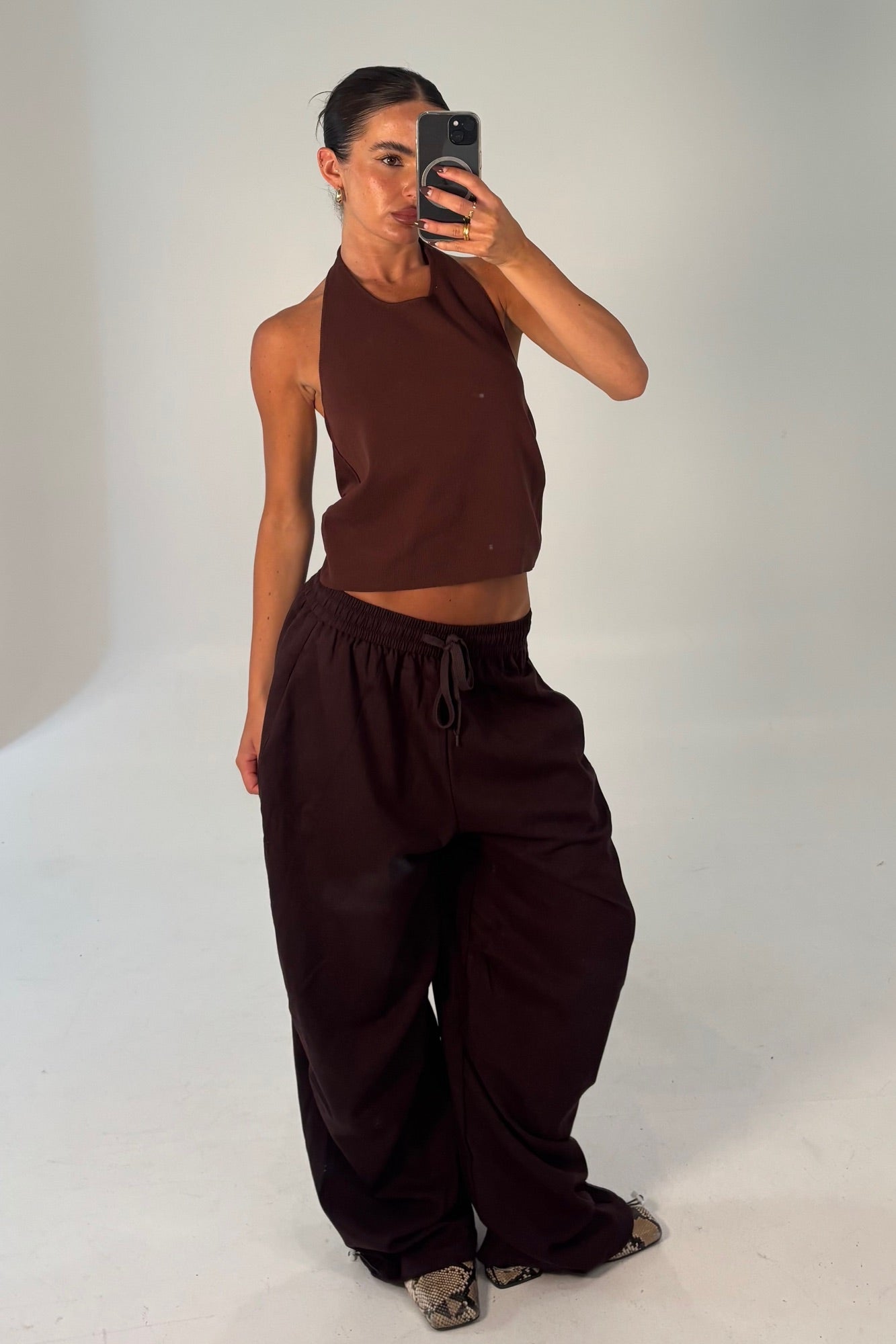 Opal Halter Top Chocolate