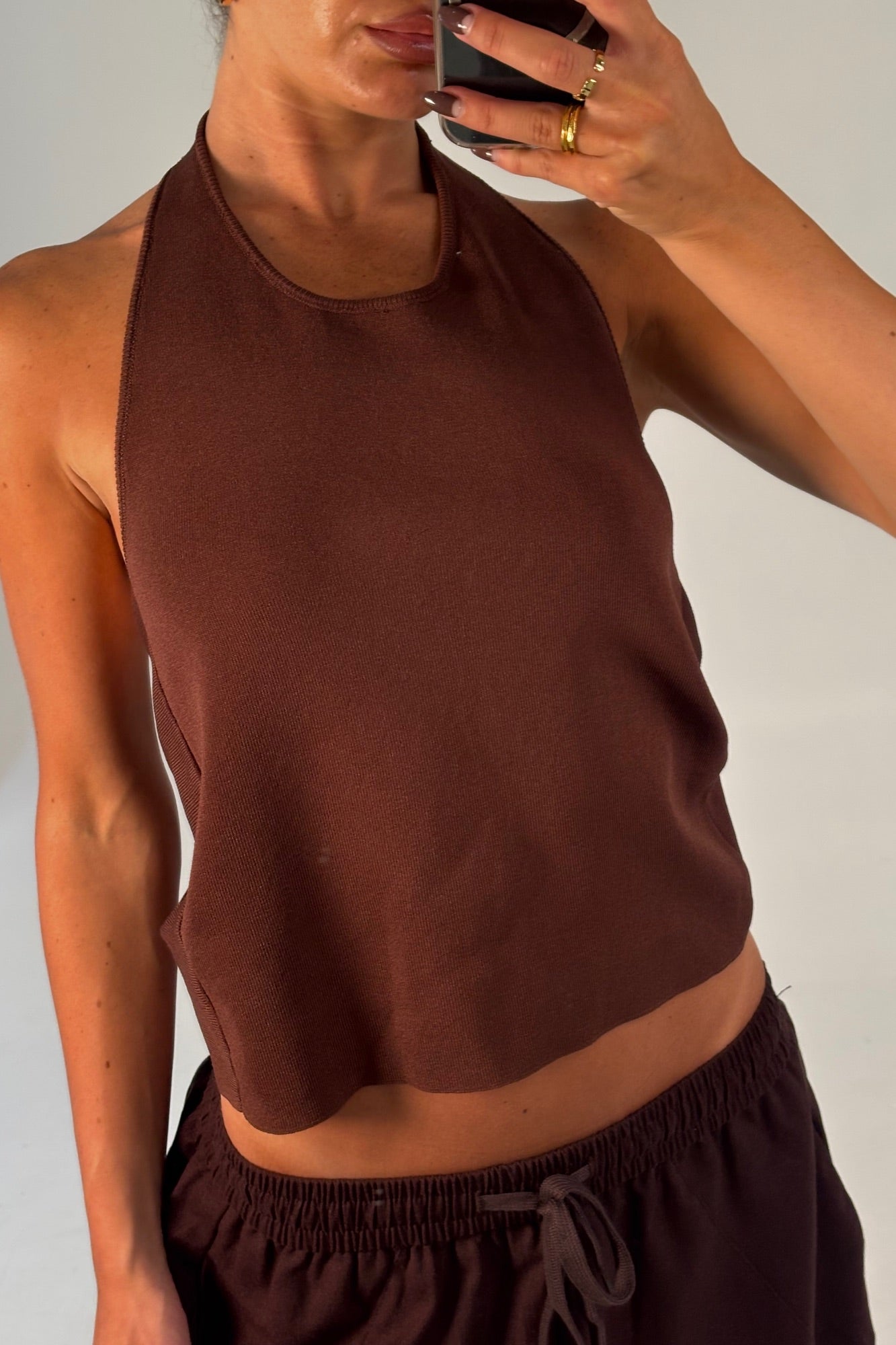 Opal Halter Top Chocolate