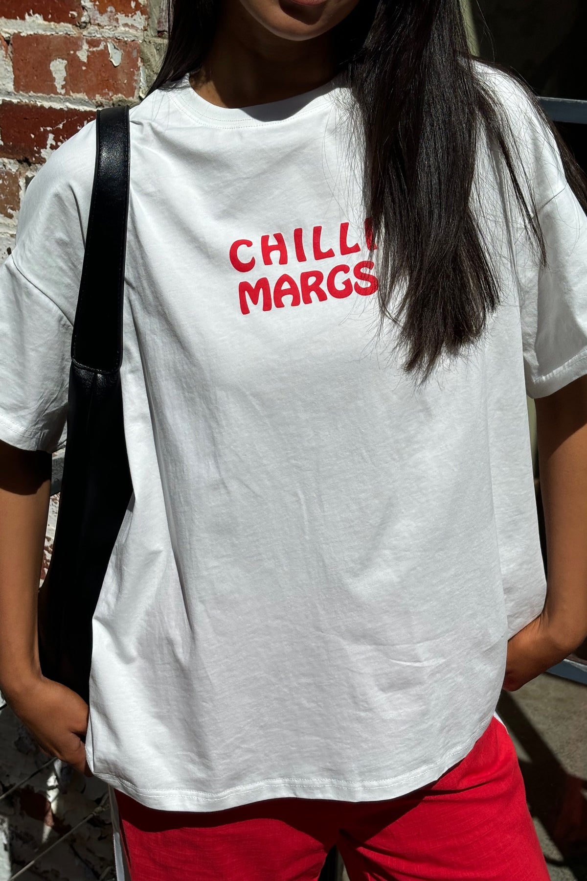 Chilli Margs Top White/Red