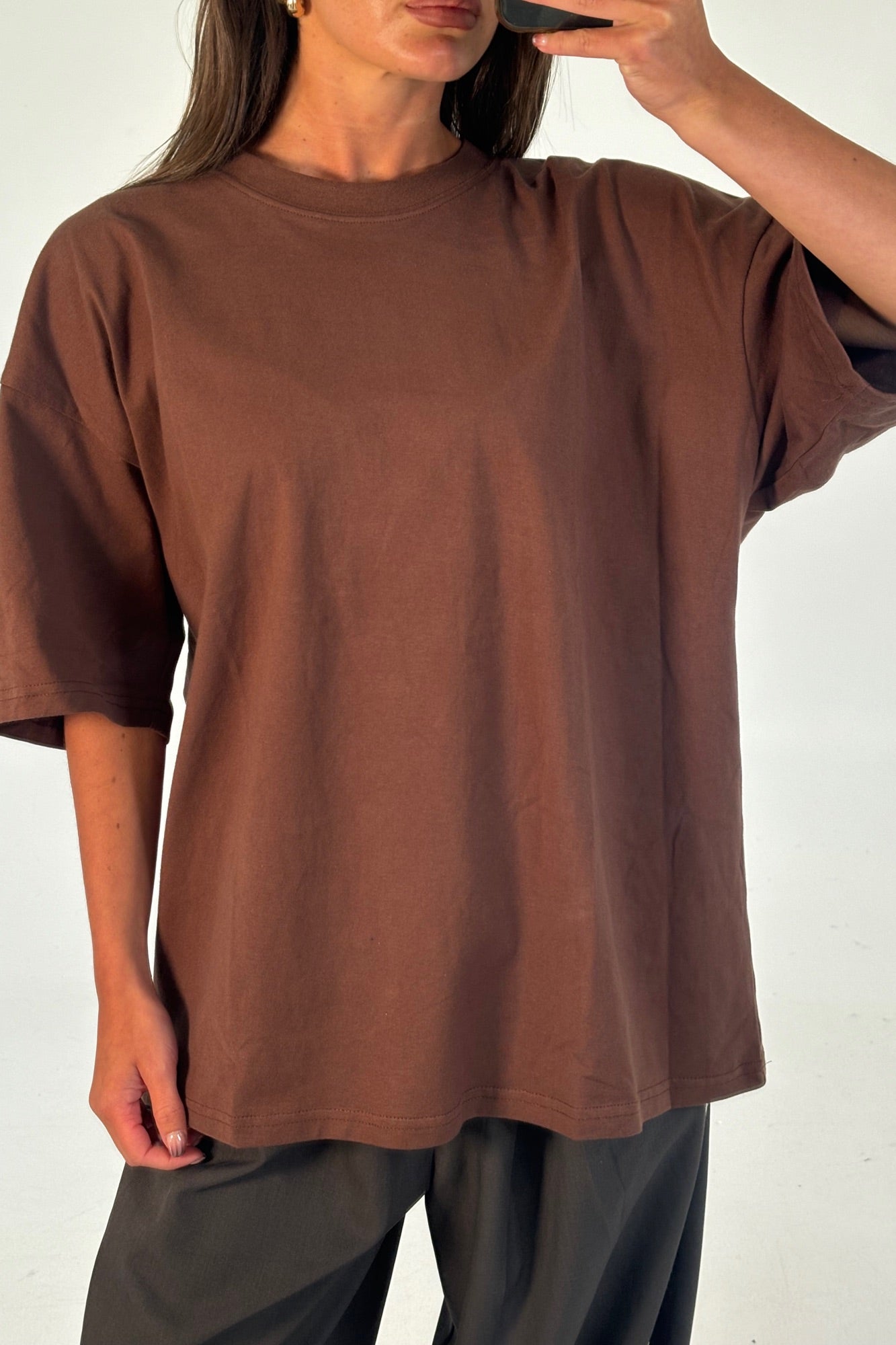 Unisex Midweight Signature Tee Dark Brown