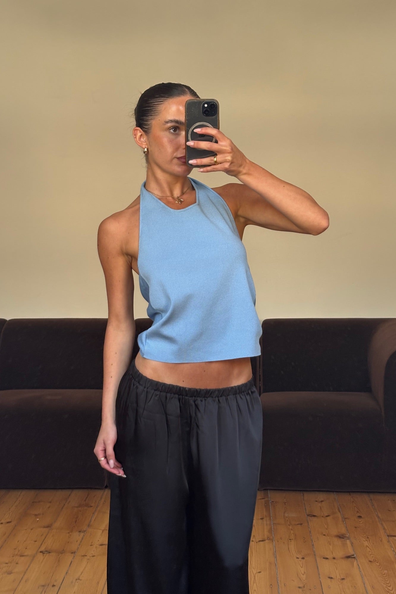 Opal Halter Top Ocean