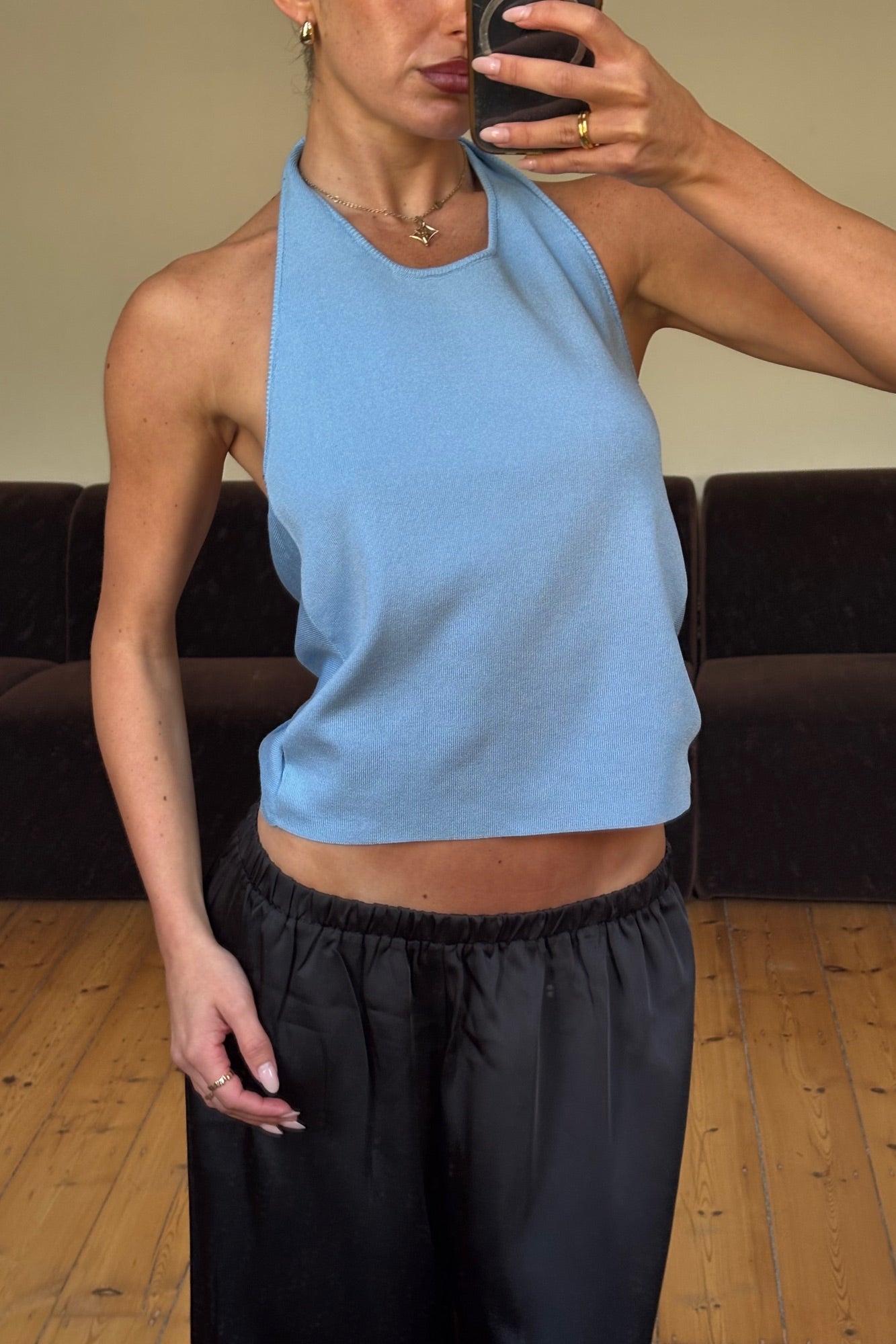 Opal Halter Top Ocean