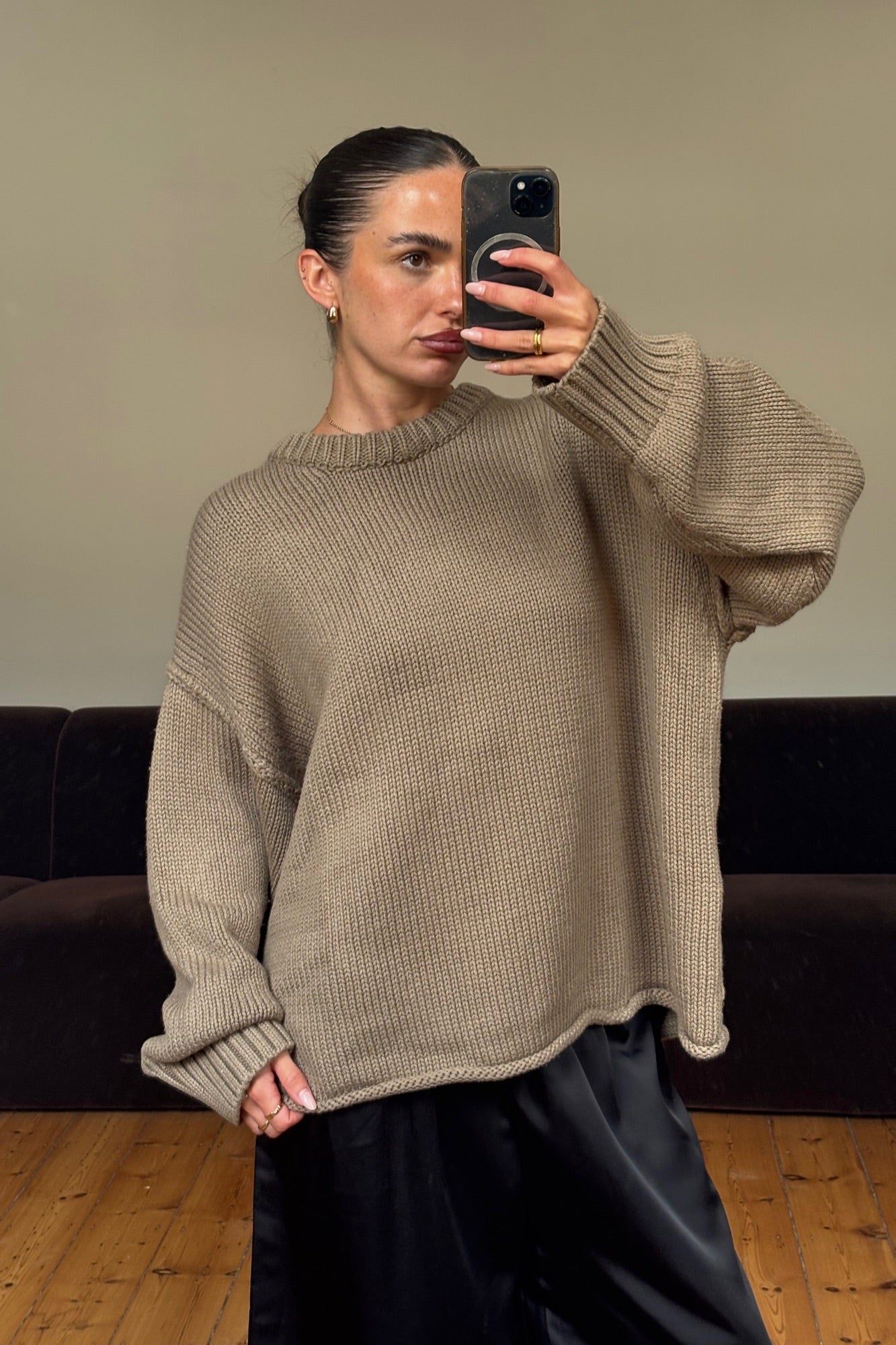 Nikova Knit Jumper Taupe