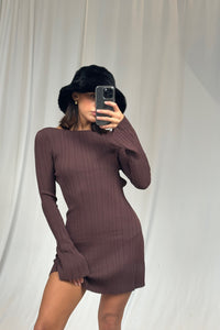 Mable Mini Dress Chocolate