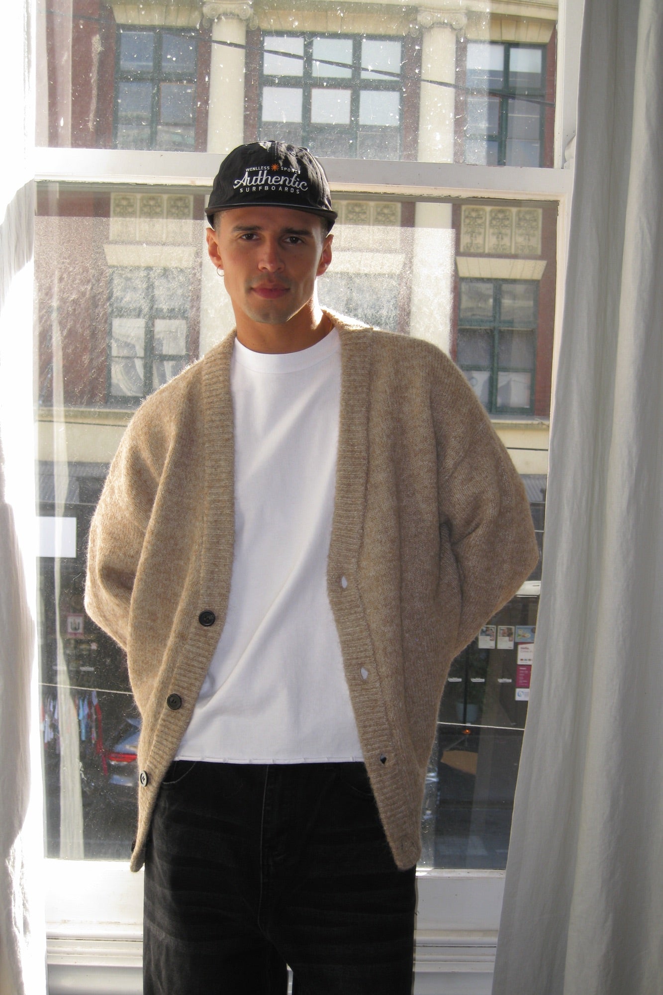 Knitted Oversize Cardigan Camel