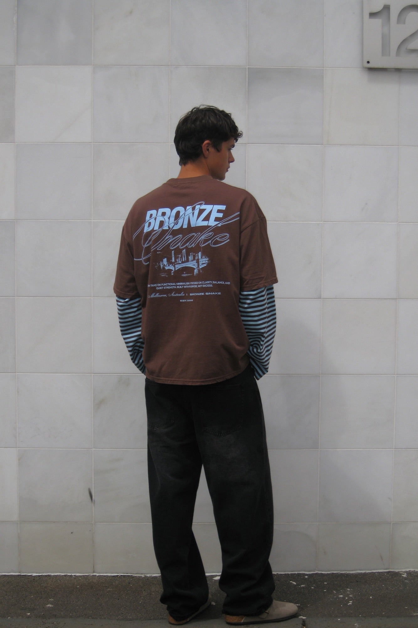 Bronze Snake Signature Tee Choc