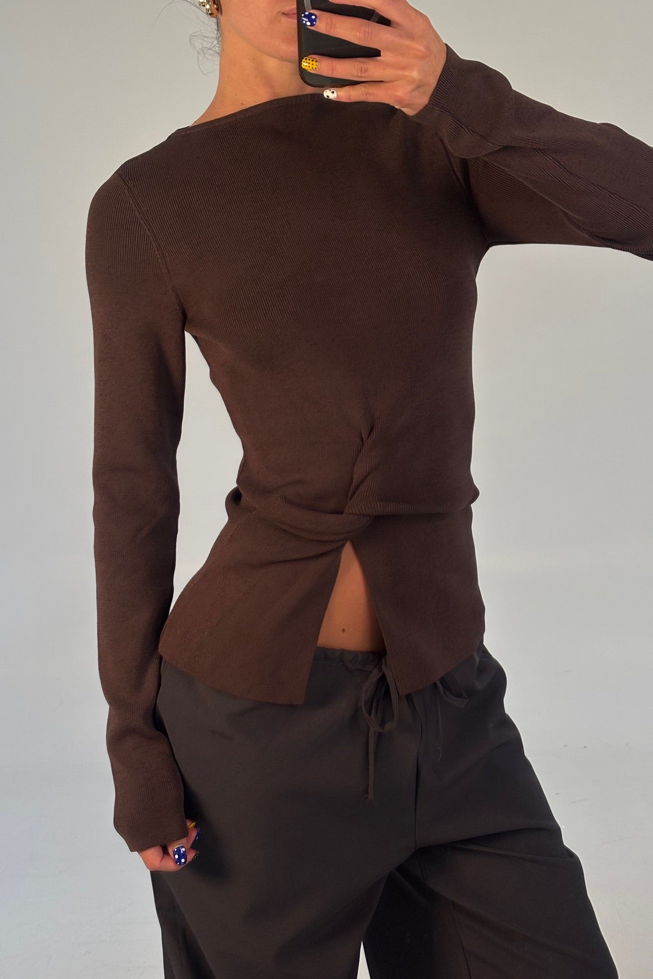 Yuki Long Sleeve Chocolate