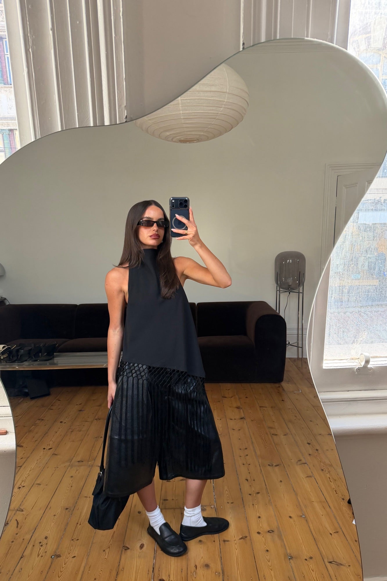 Roni Long Short Vegan Leather