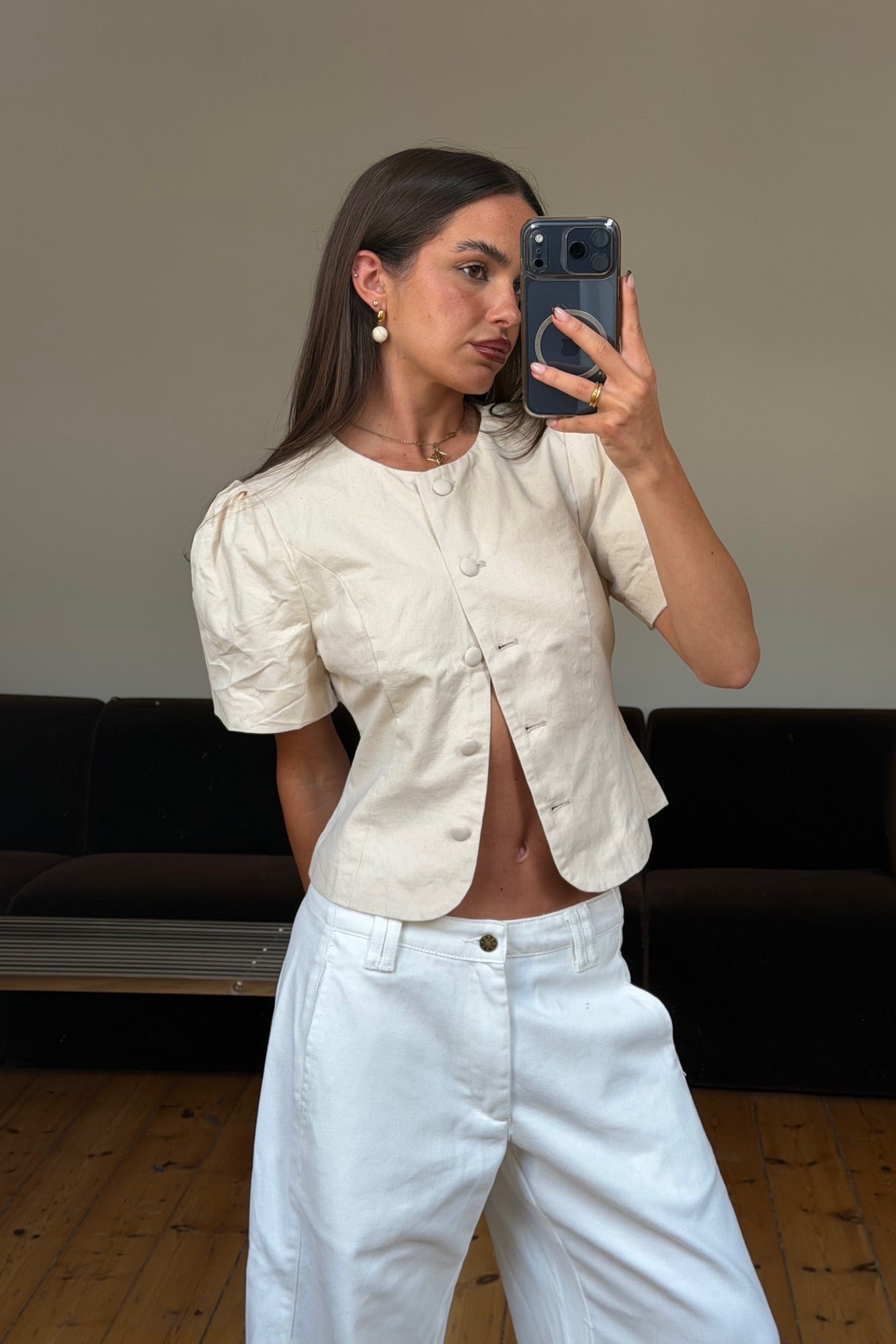 Femme Blouse Beige