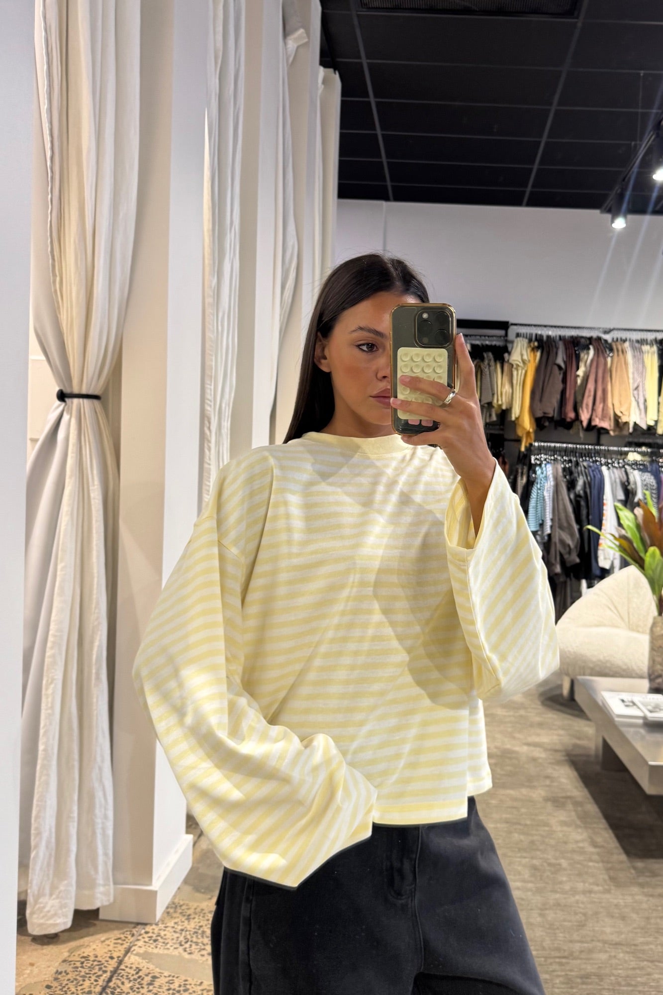 Bloom Long Sleeve Lemon Stripe