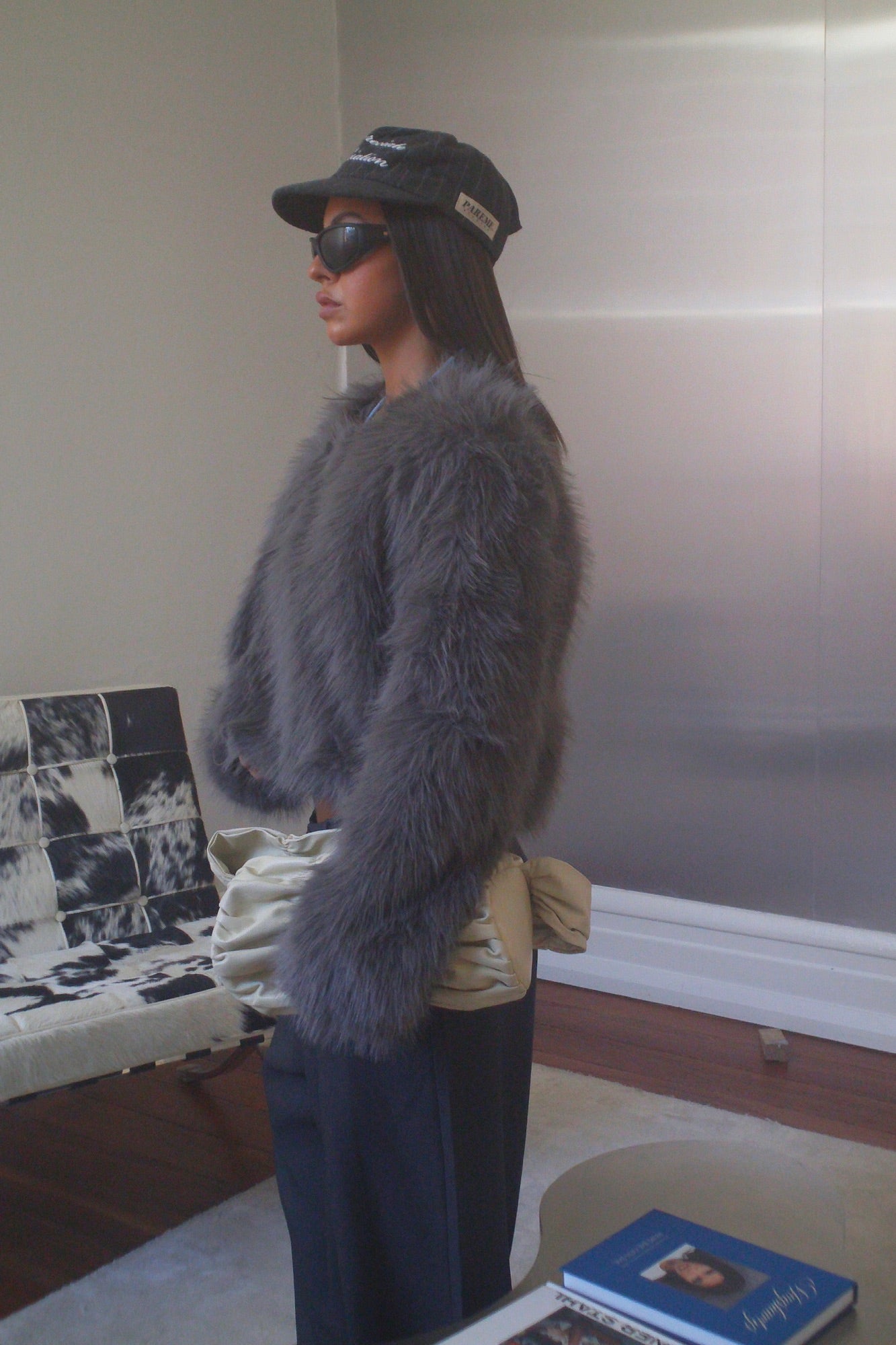 York Faux Fur Jacket Grey