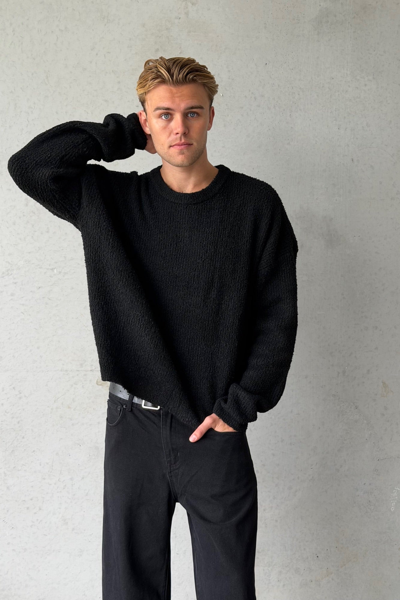 Mohair Knit Dark Navy