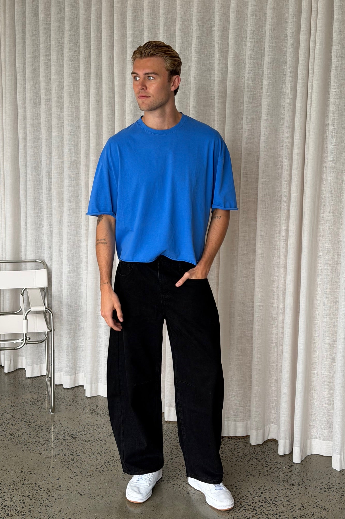 Raw 200G Cotton Box Tee Royal