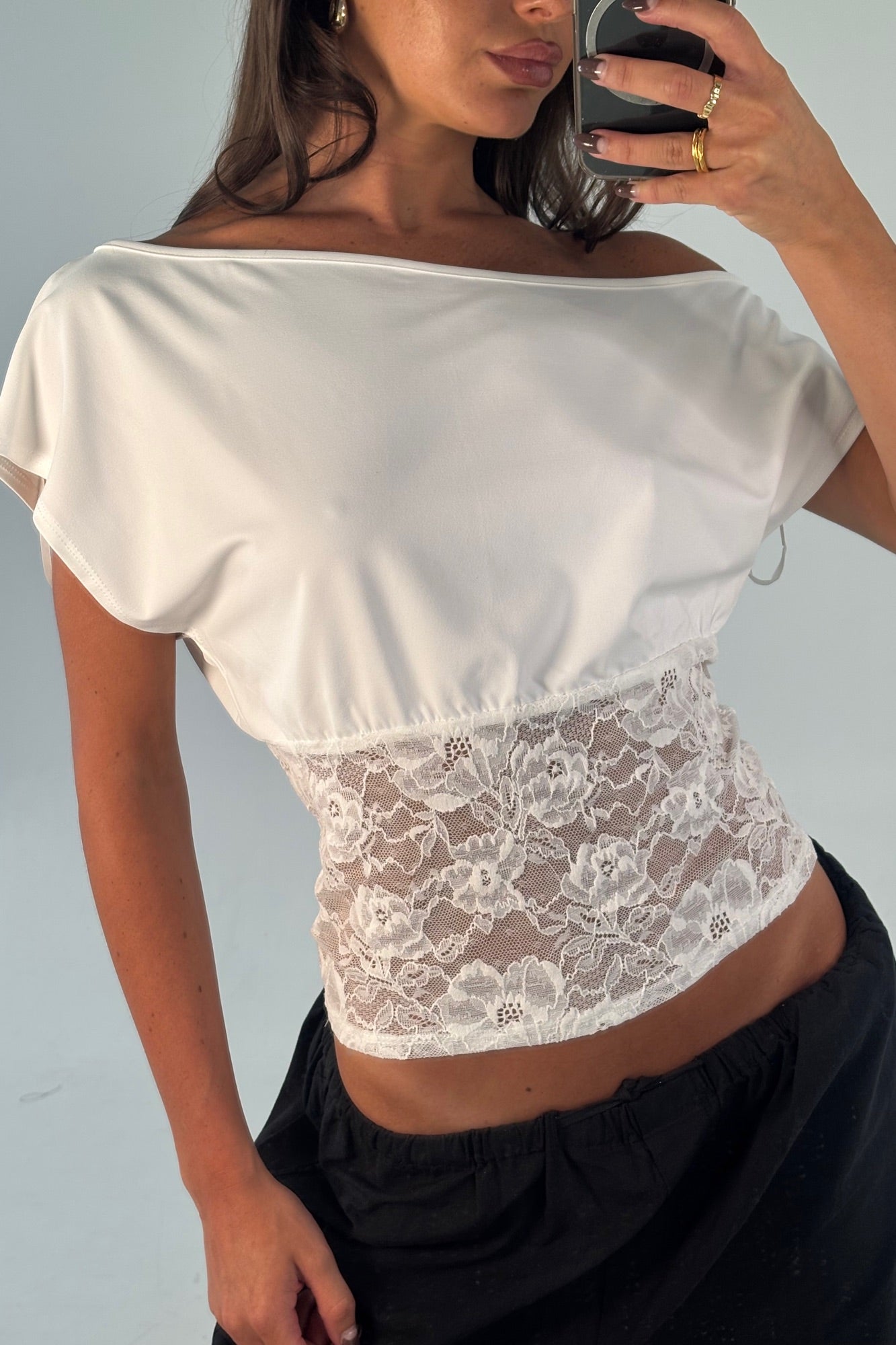 Kate Lace Top White