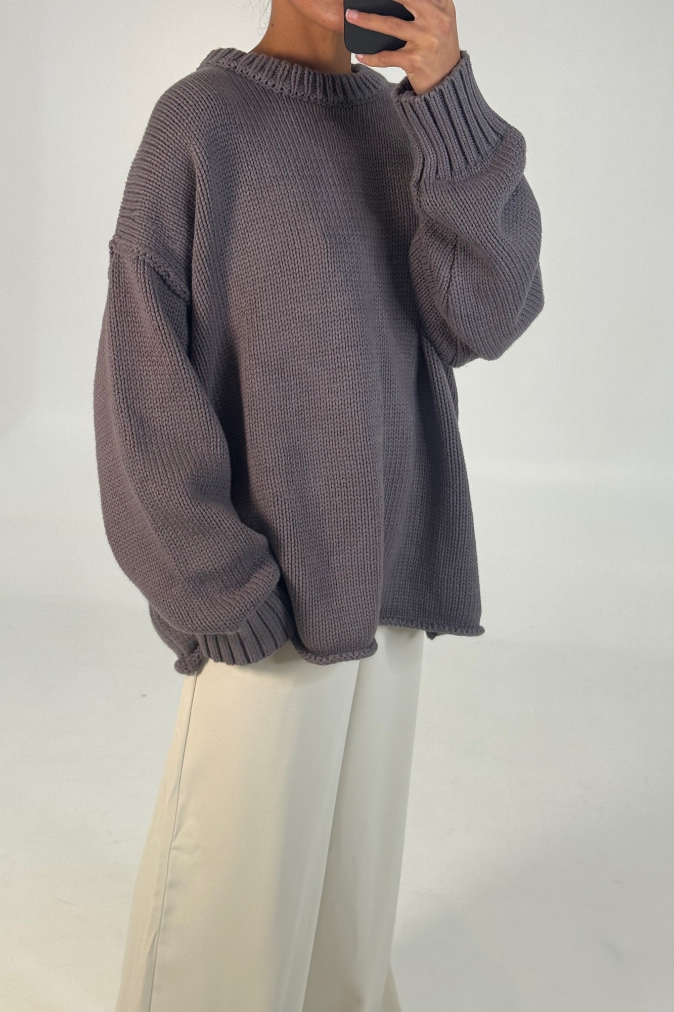 Nikova Knit Jumper Dark Grey