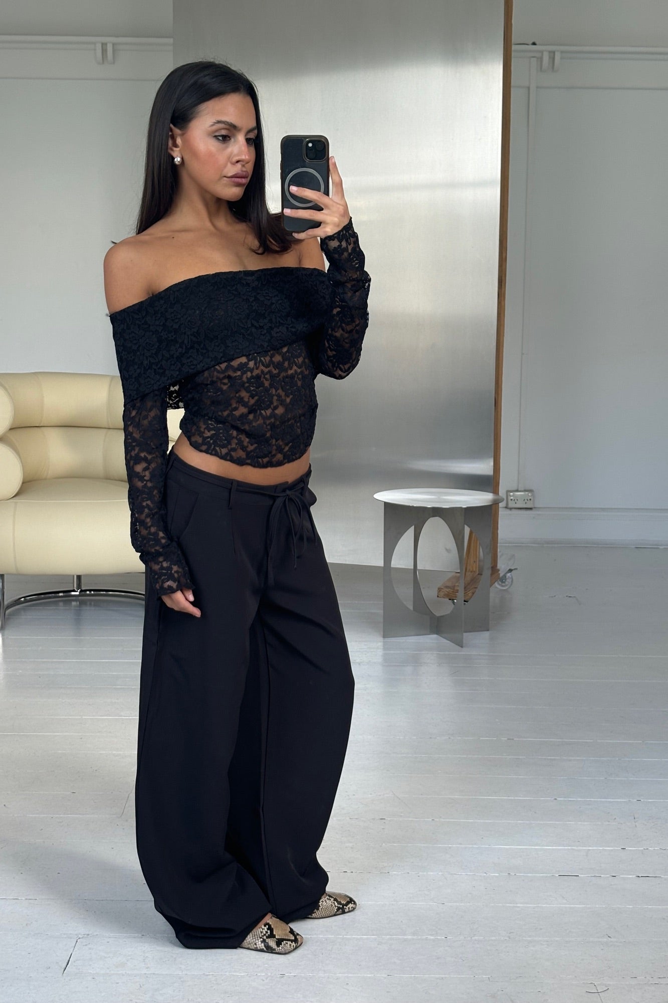 Greta Off The Shoulder Top Black
