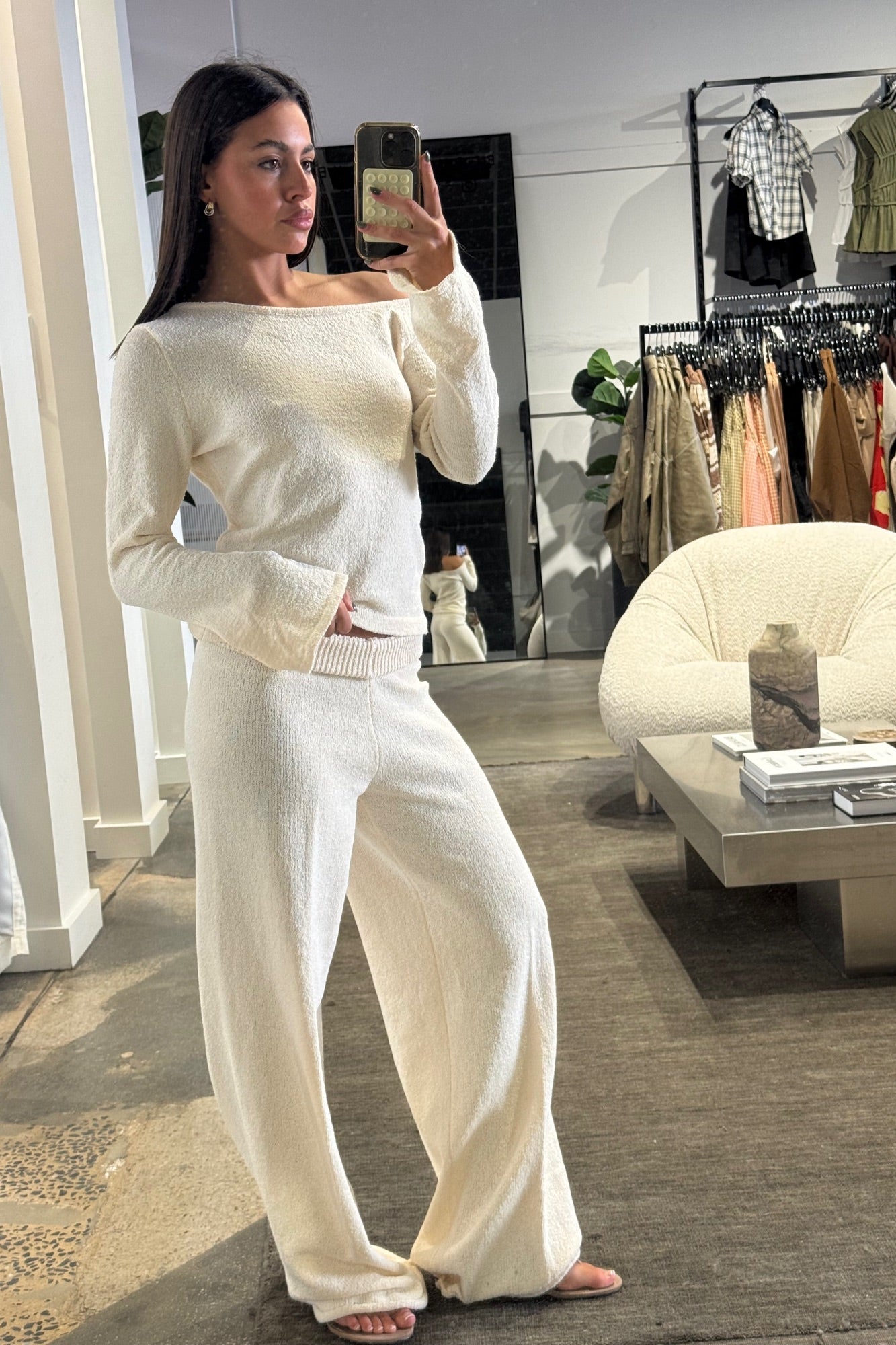 Hannah Long Sleeve Top Ivory