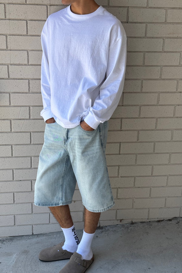 Flint Baggy Denim Jort Light