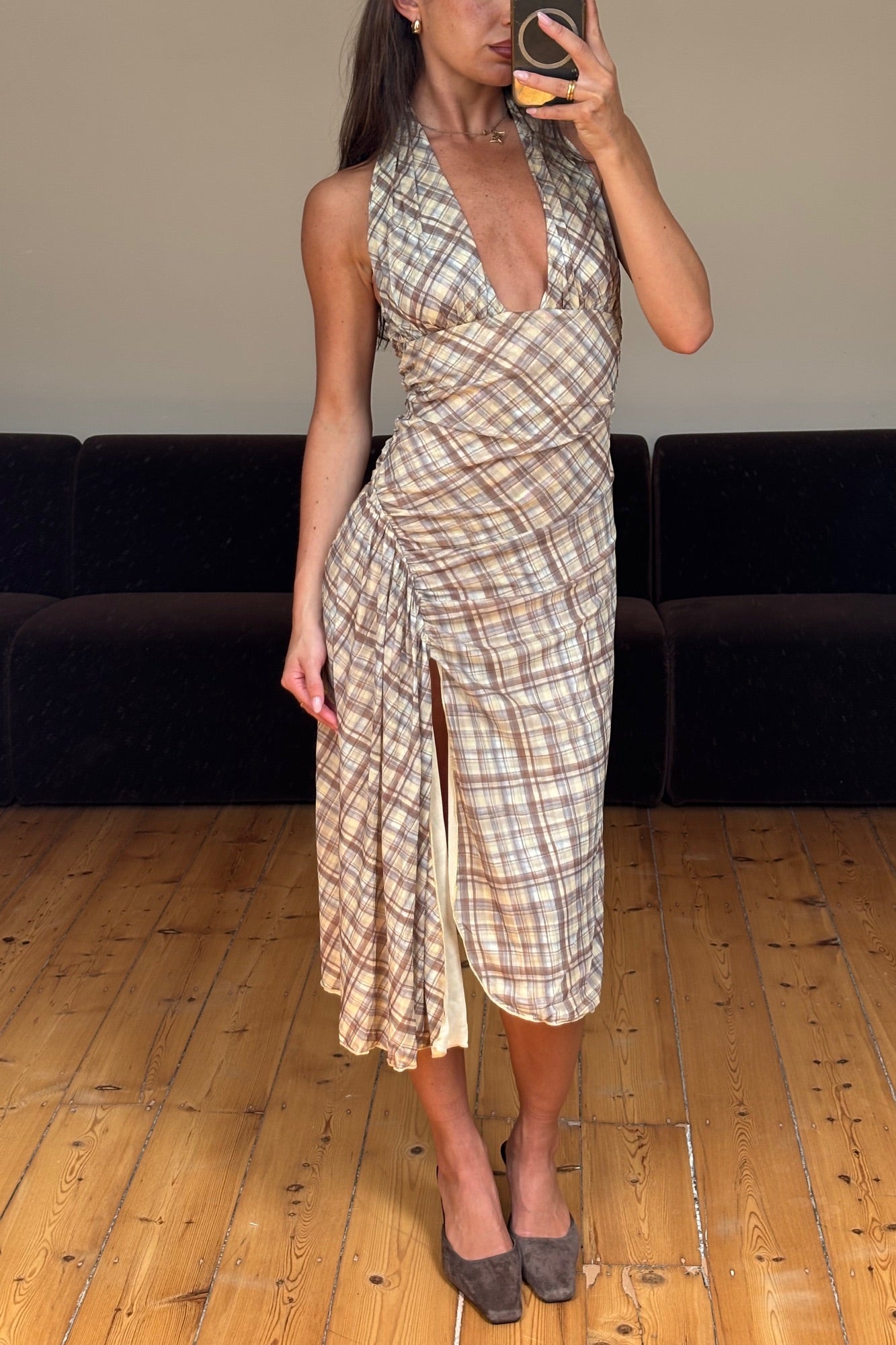 Agnes Dress Maple Plaid