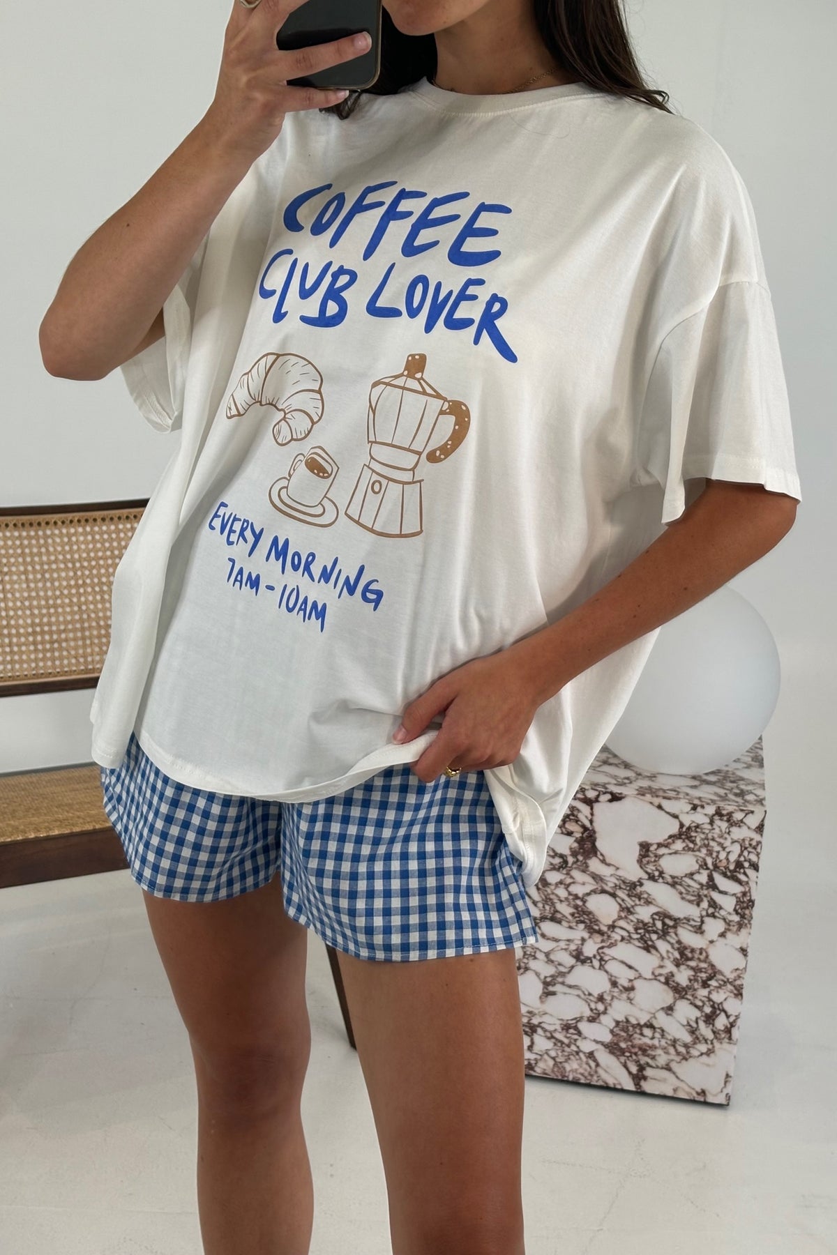 Coffee Lover Top White