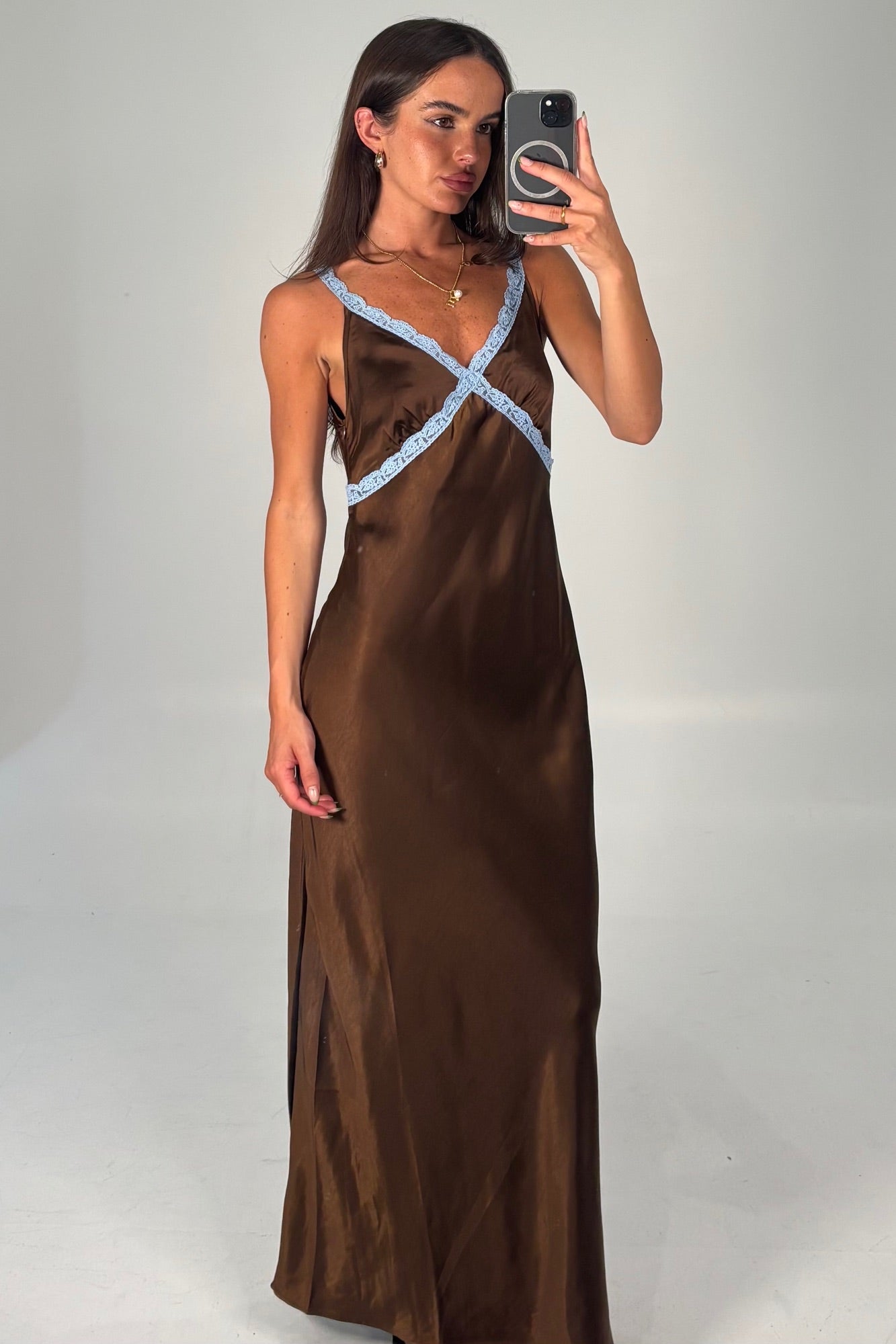 Naya Midi Dress Chocolate