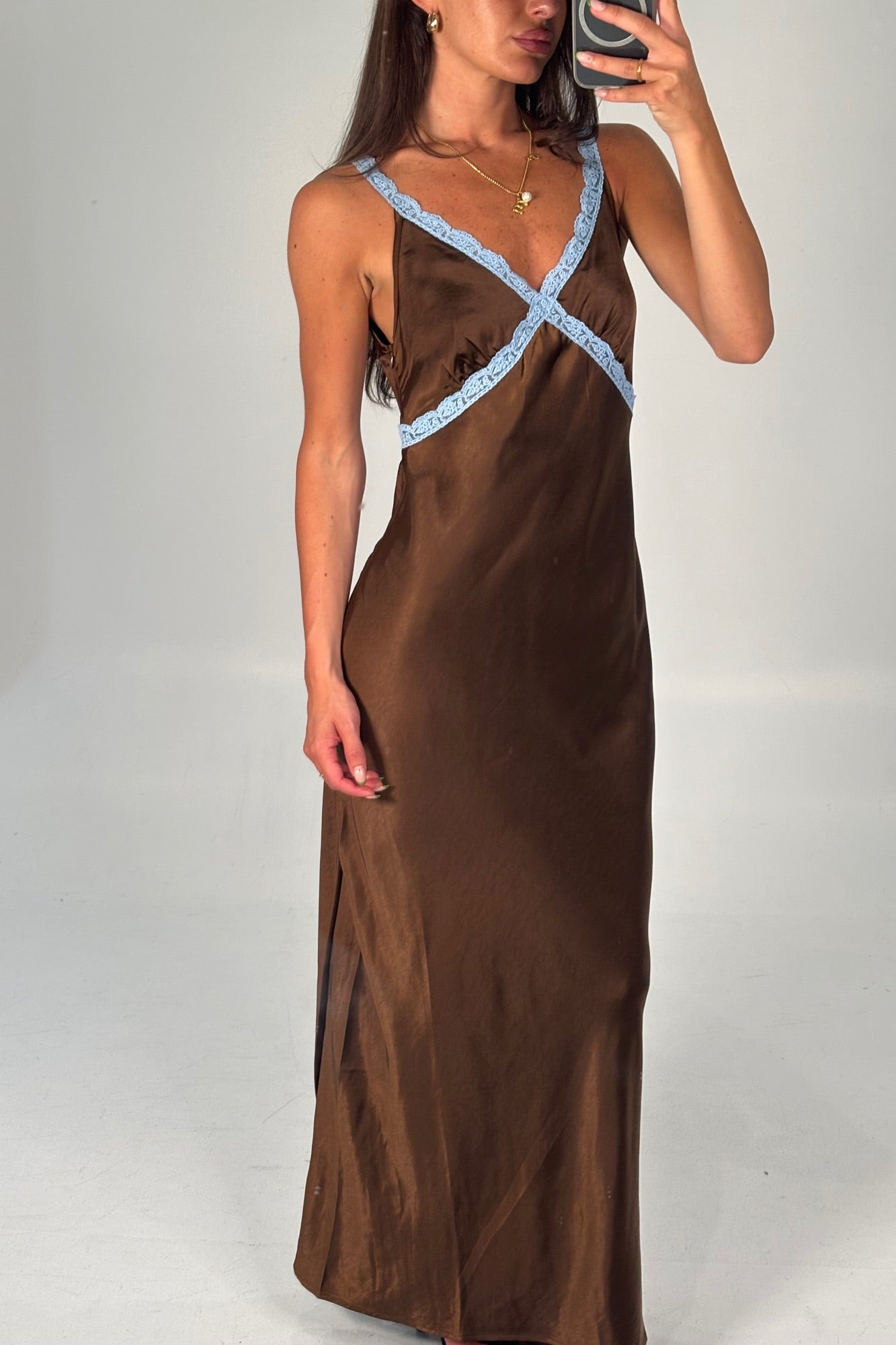 Naya Midi Dress Chocolate