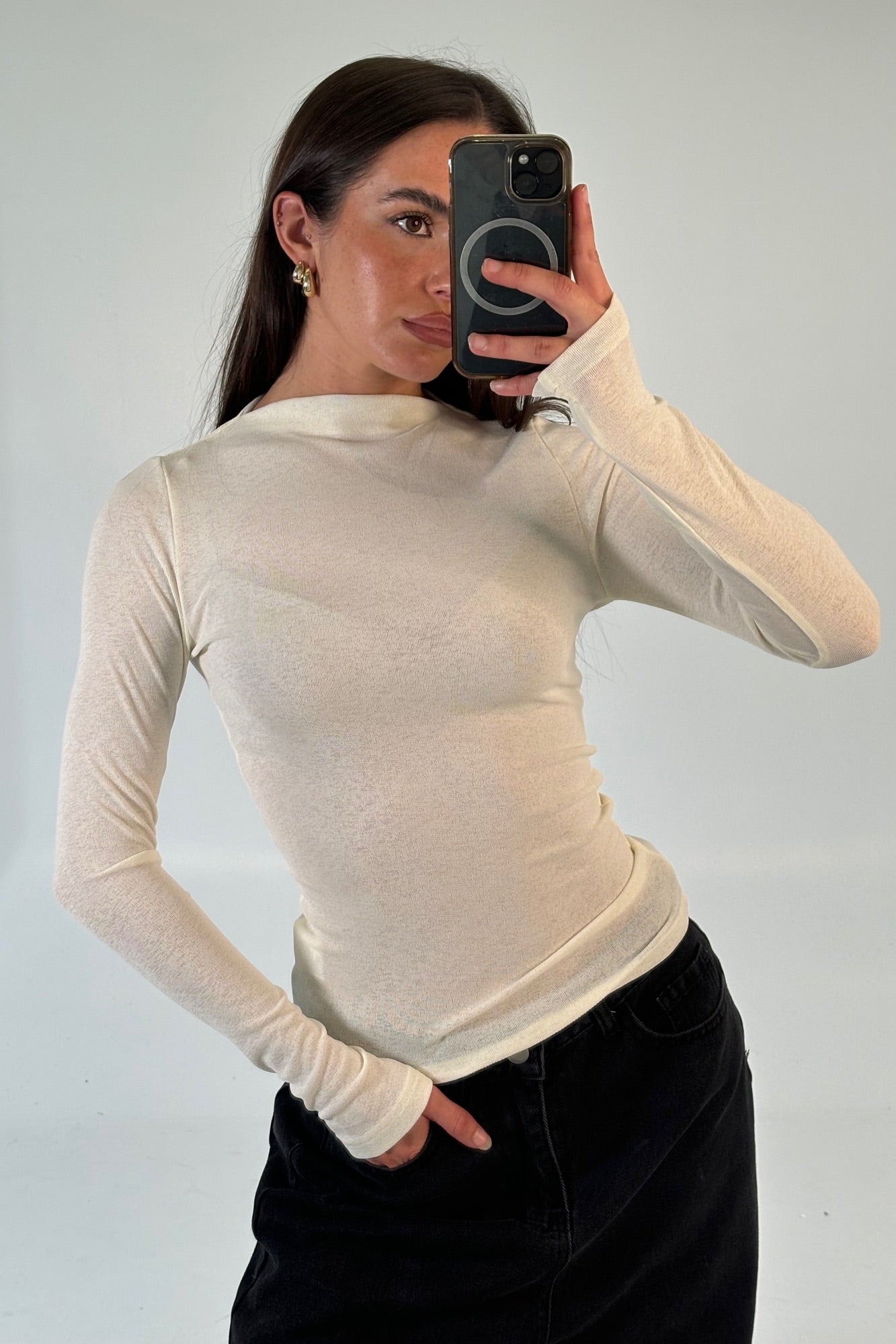 Katya Long Sleeve Top Off White