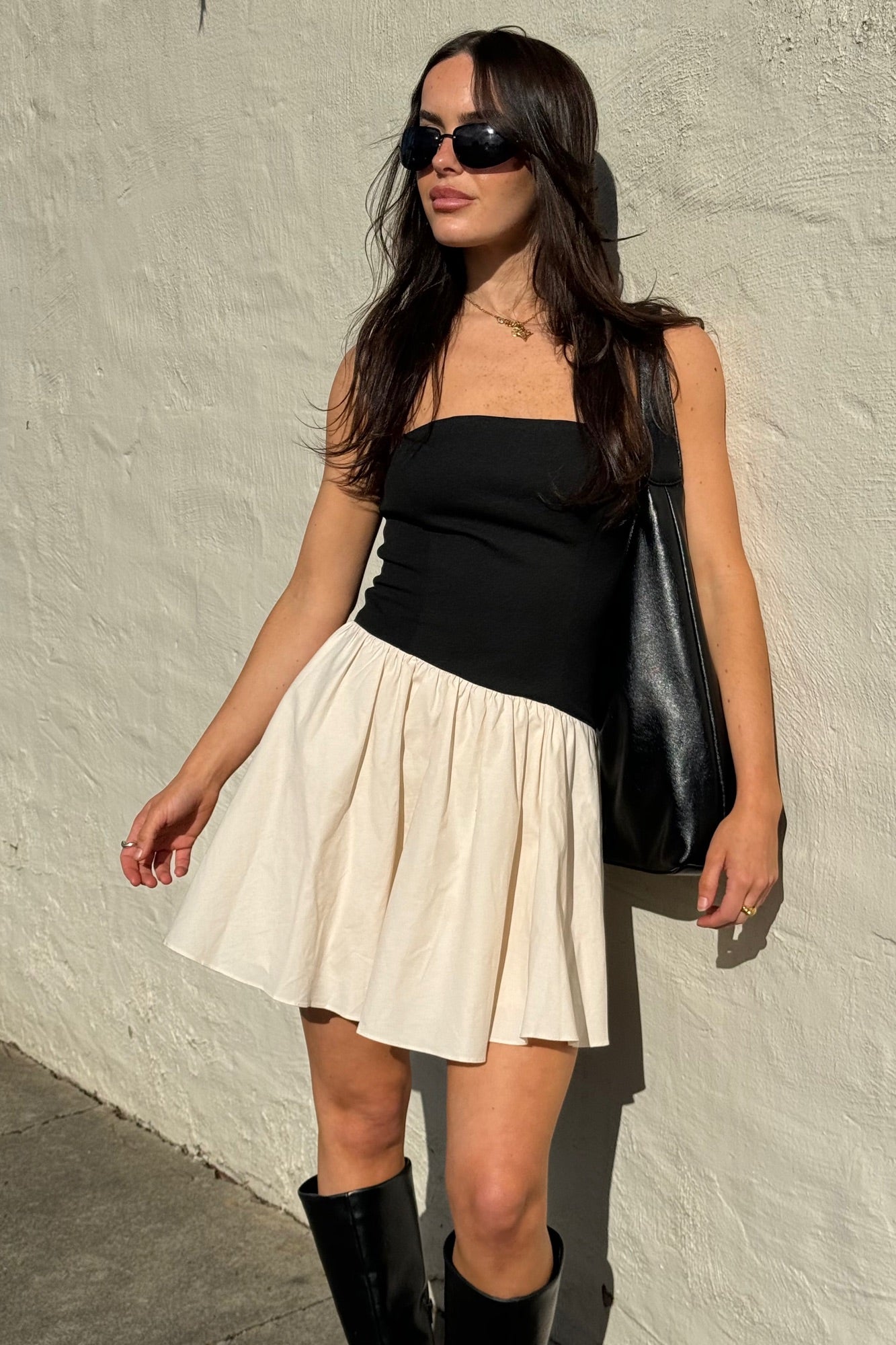 Emerson Mini Dress Black Cream