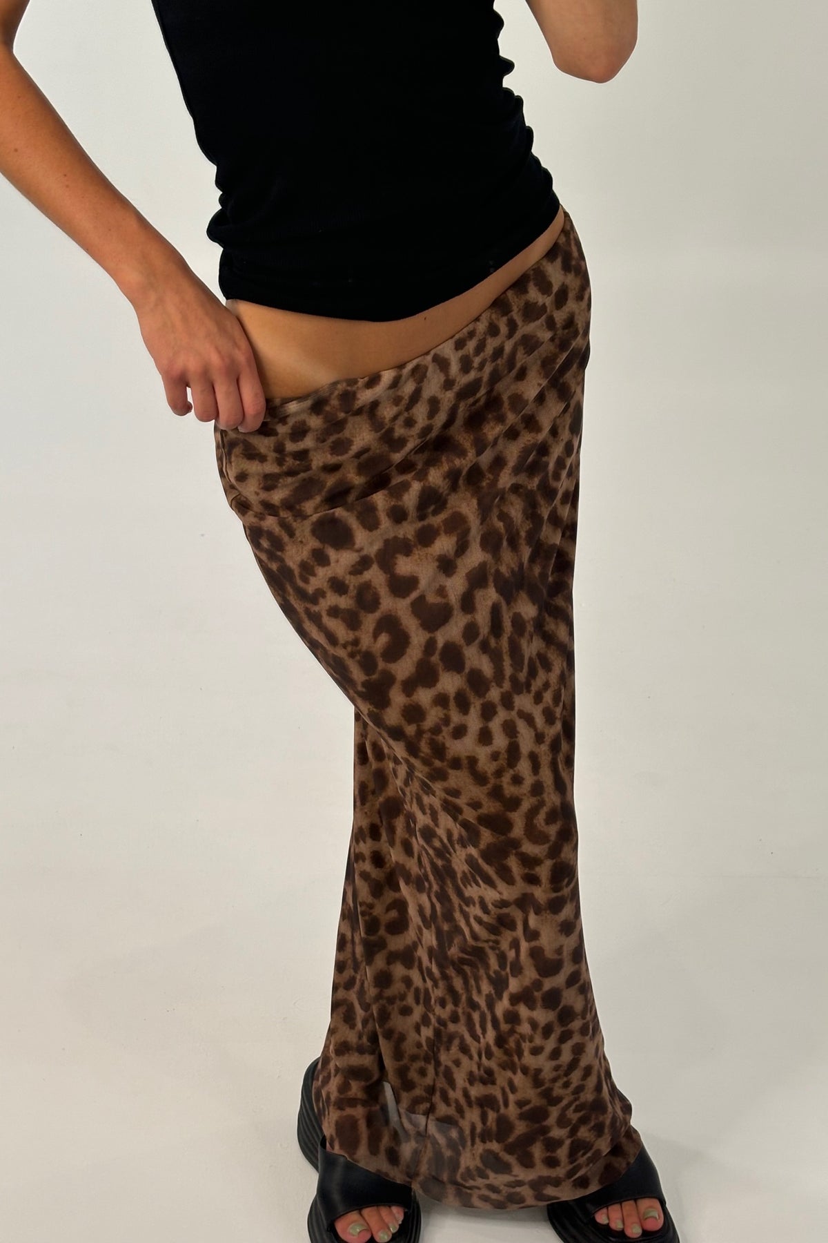 Louie Maxi Skirt Dark Leopard