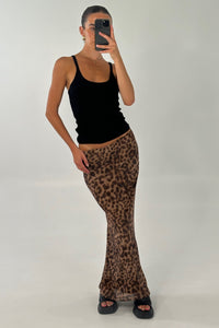 Louie Maxi Skirt Dark Leopard