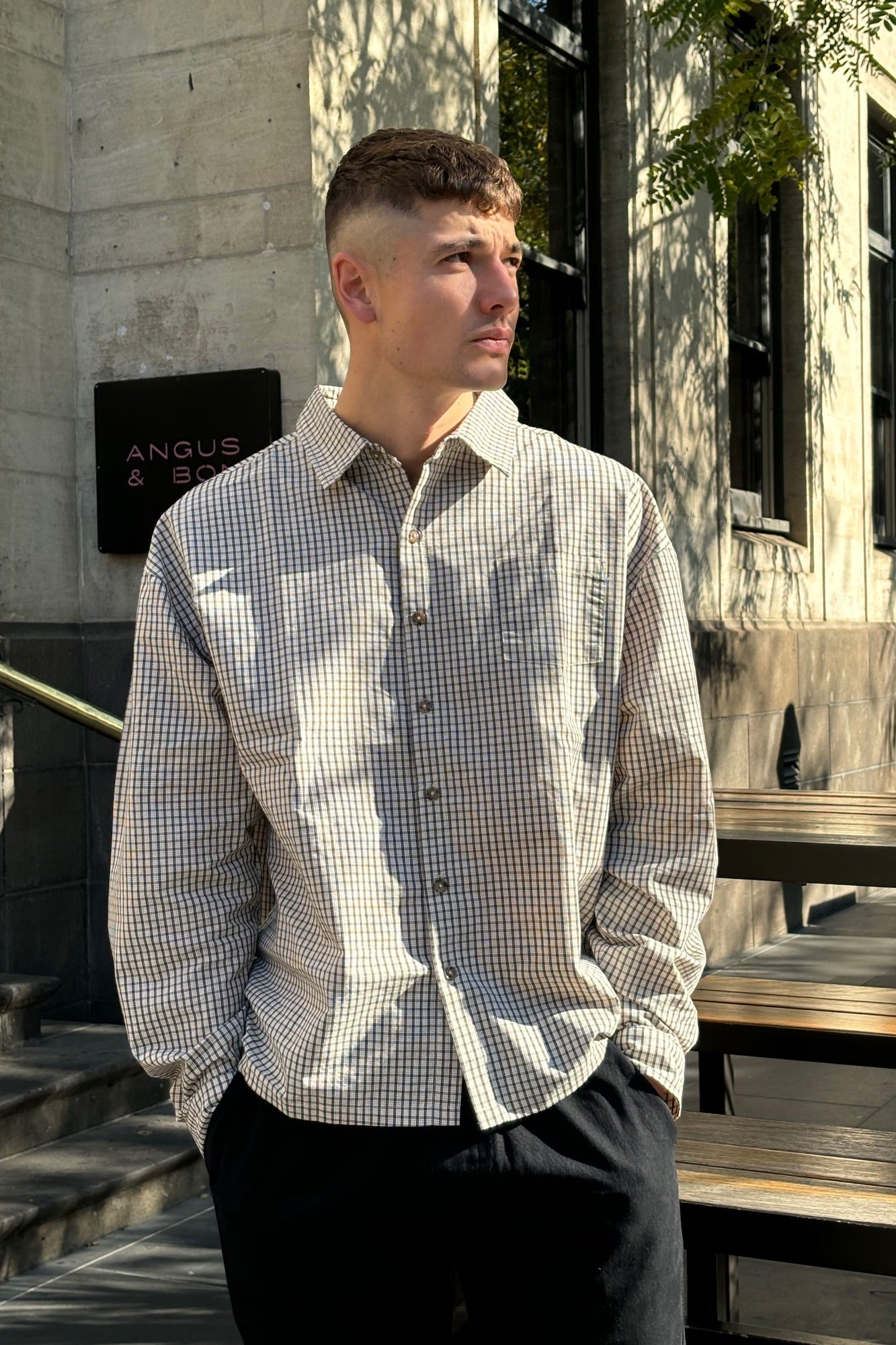 Brooklyn Check Shirt Ivory