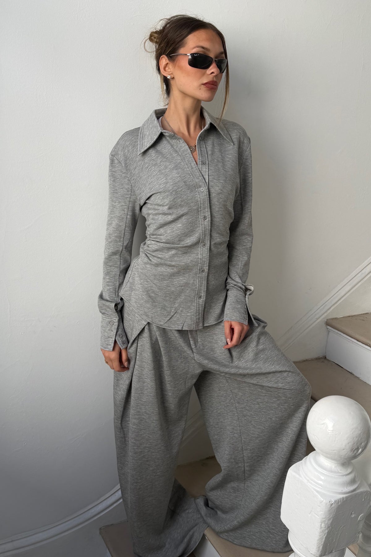 Adaia Top Grey Marle
