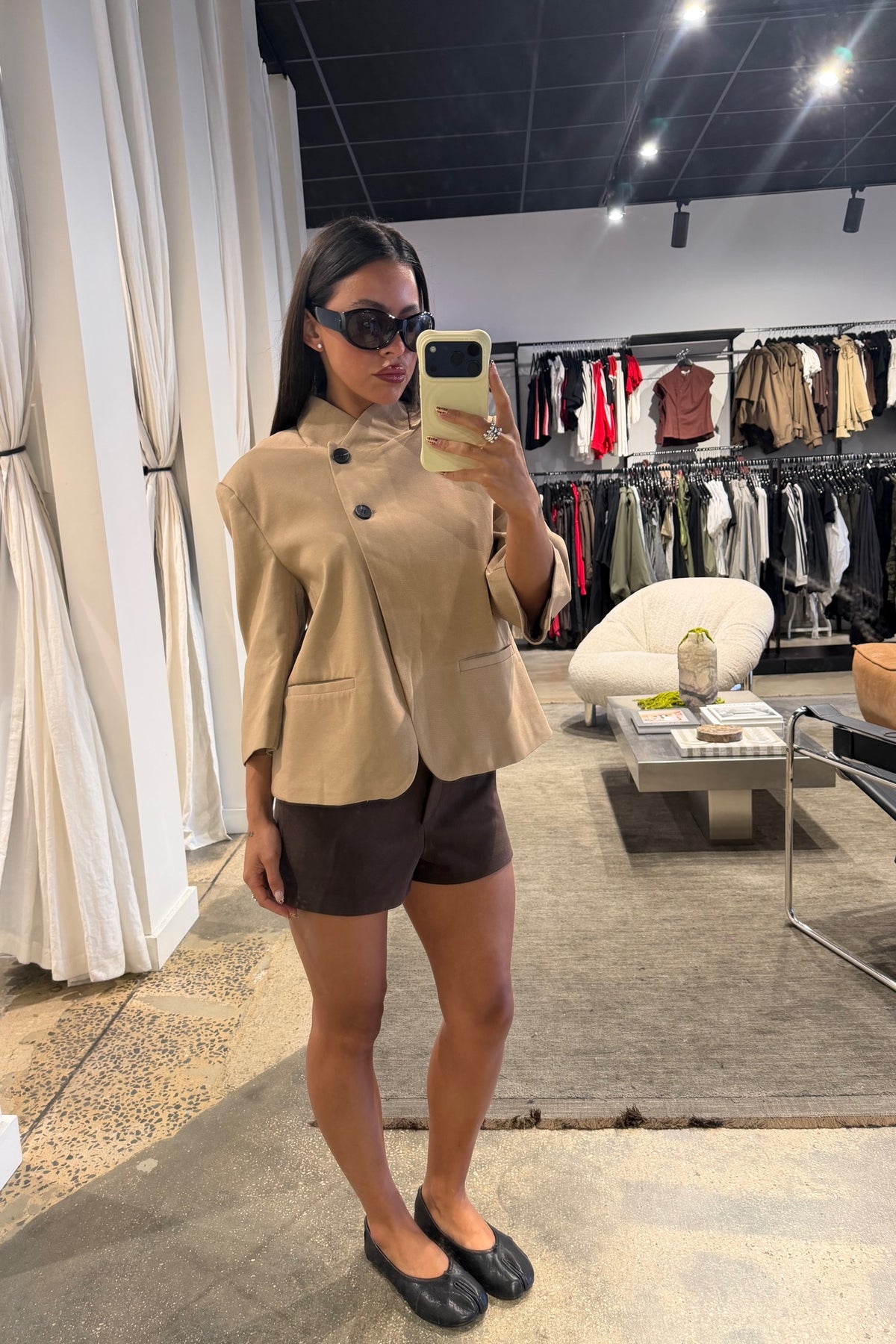 Aspen 3/4 Sleeve Blazer Stone