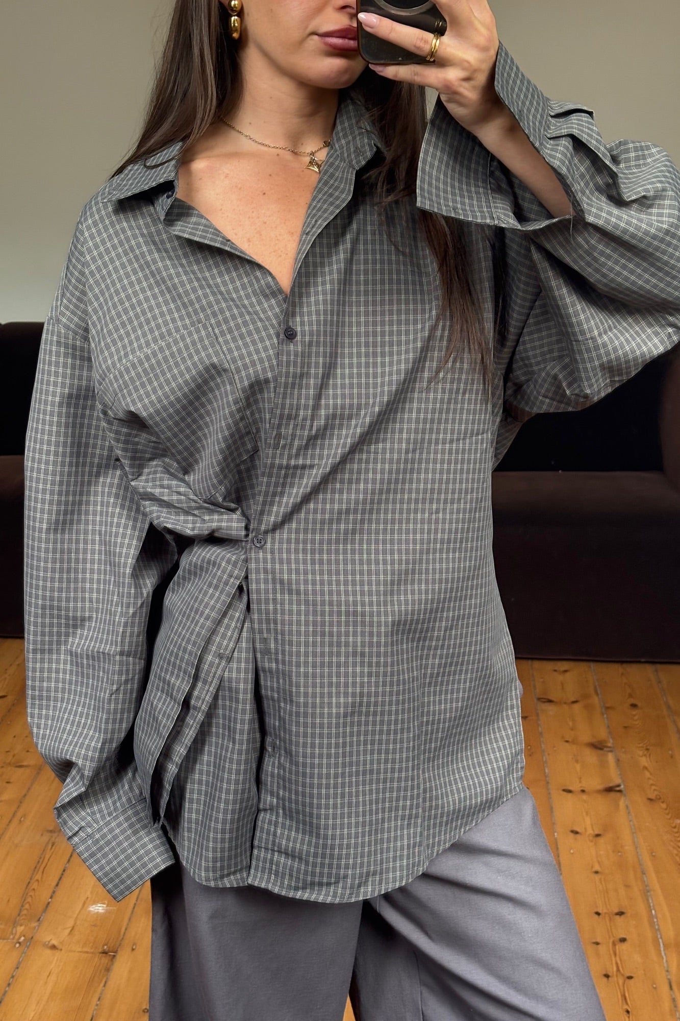 Summer Check Shirt Grey