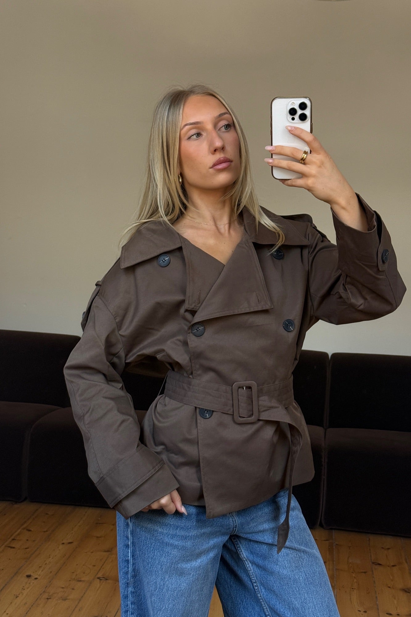 Olena Trench Chocolate
