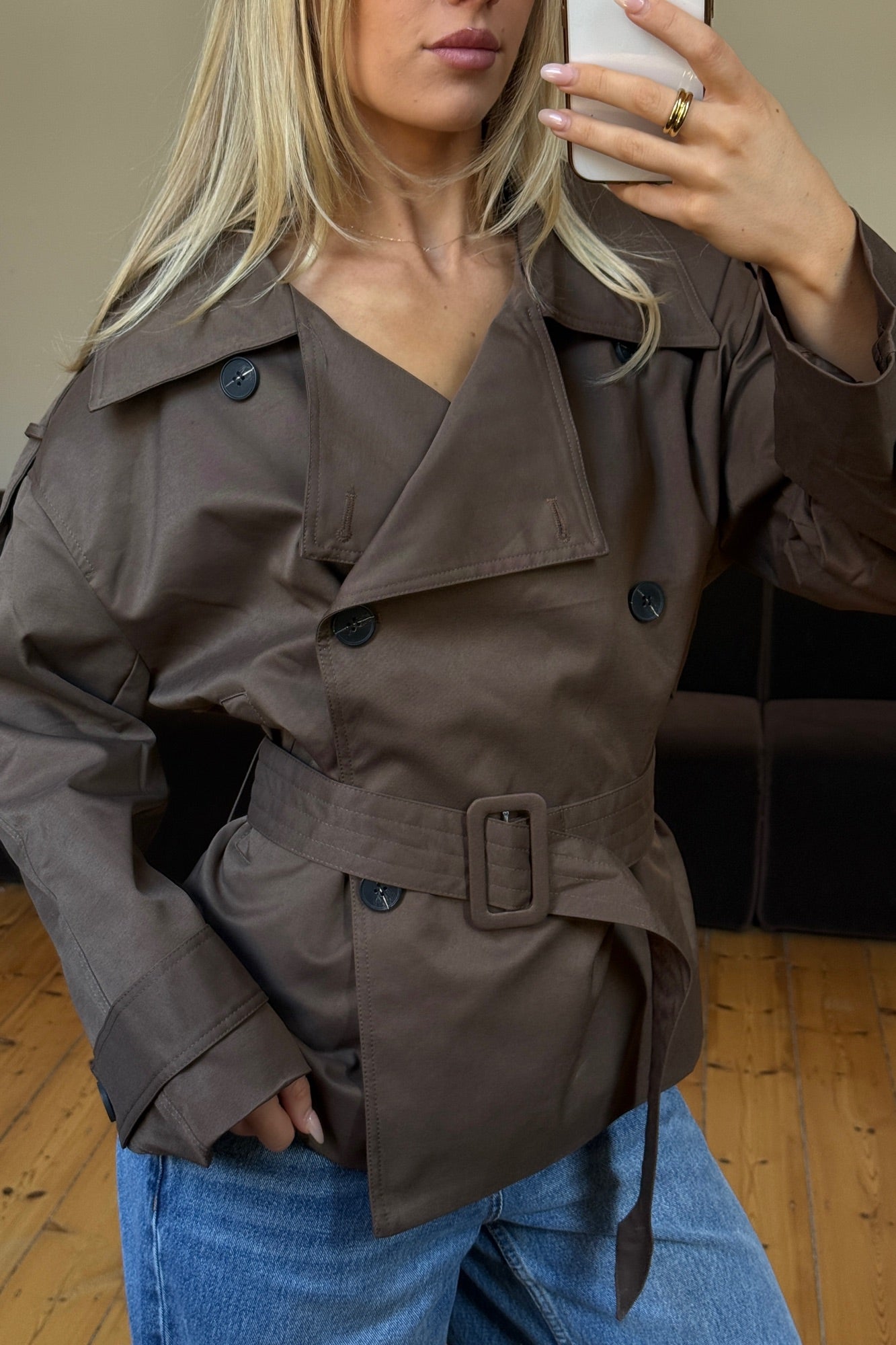 Olena Trench Chocolate