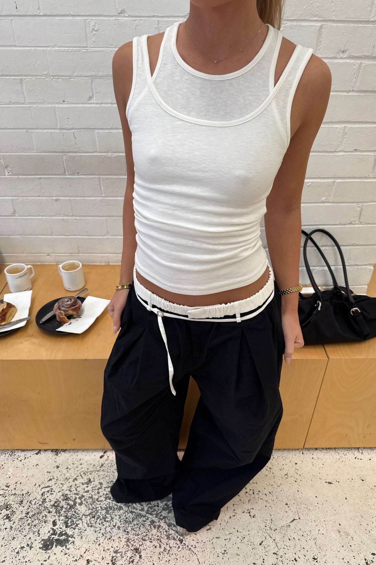 Jaida Layered Tank White