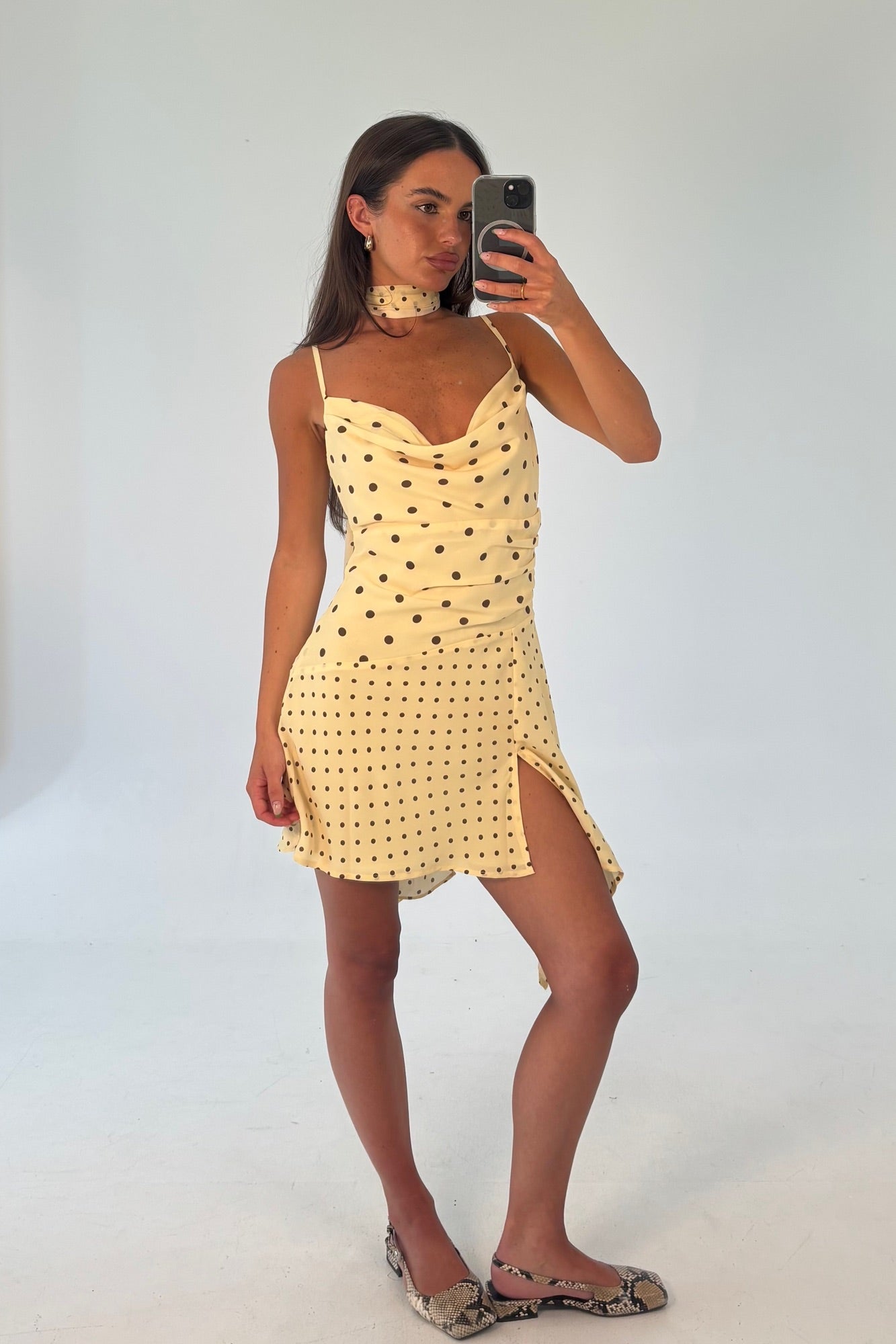 Alora Scoop Dress Lemon