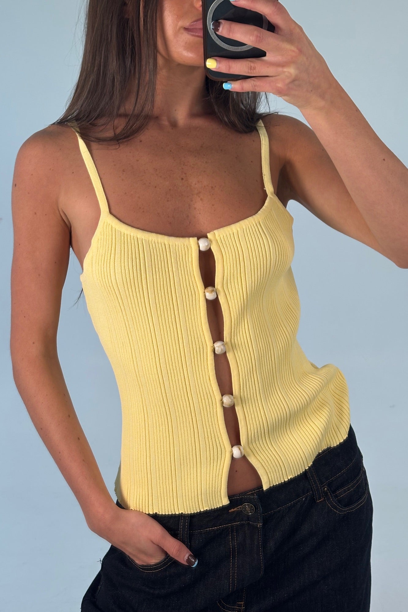Odessa Knit Tank Top Pollen