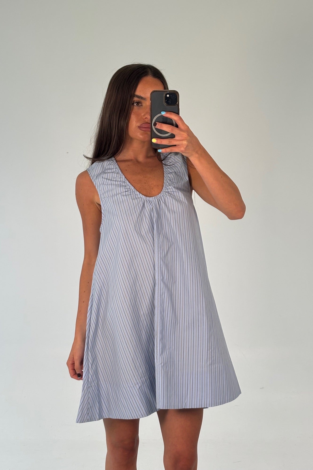 Sydney Mini Dress Blue Stripe
