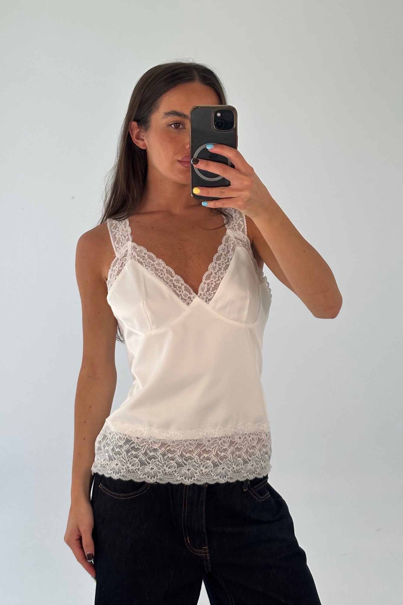 Ronnie Lace Top White
