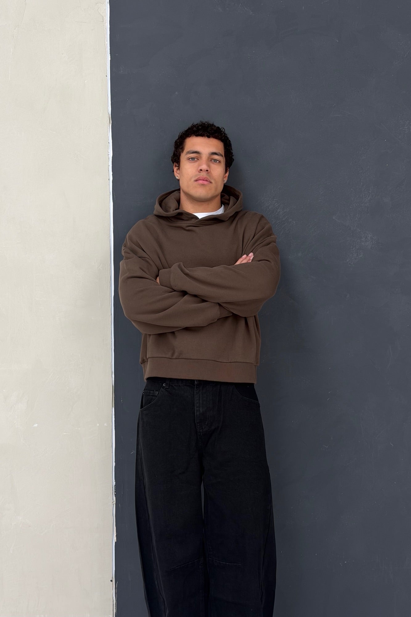 Marcus Heavyweight Cotton Hoodie Choc