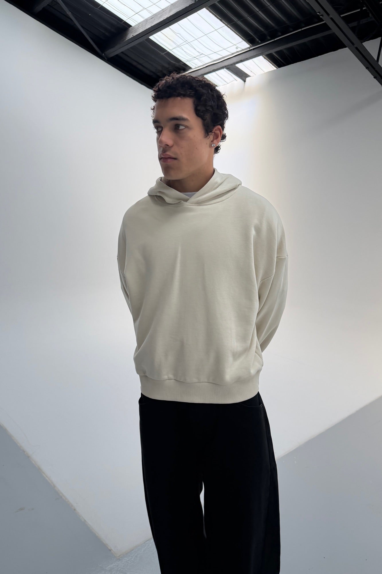Marcus Heavyweight Cotton Hoodie Ivory