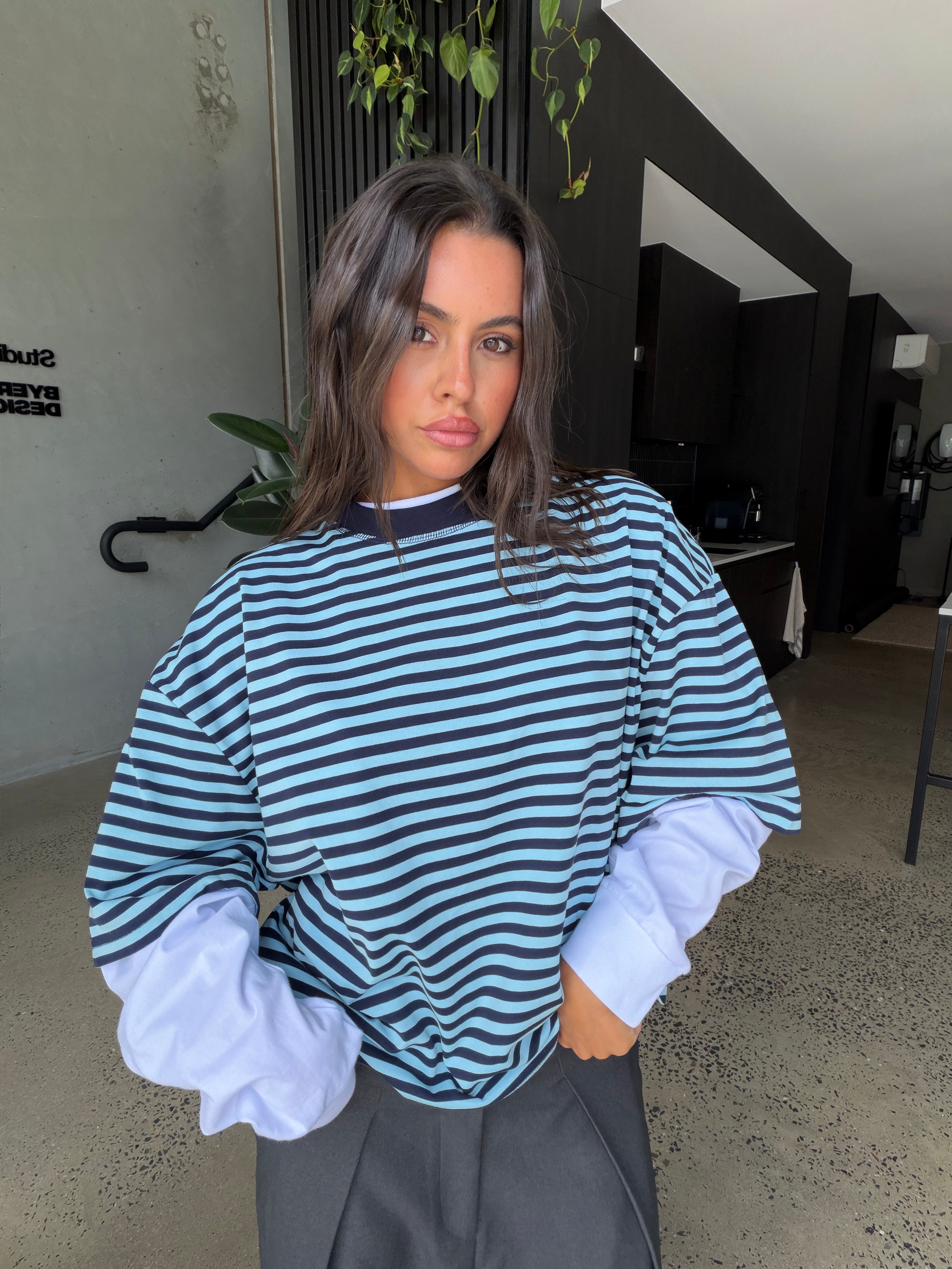 Bloom Short Sleeve Navy Sea Stripe