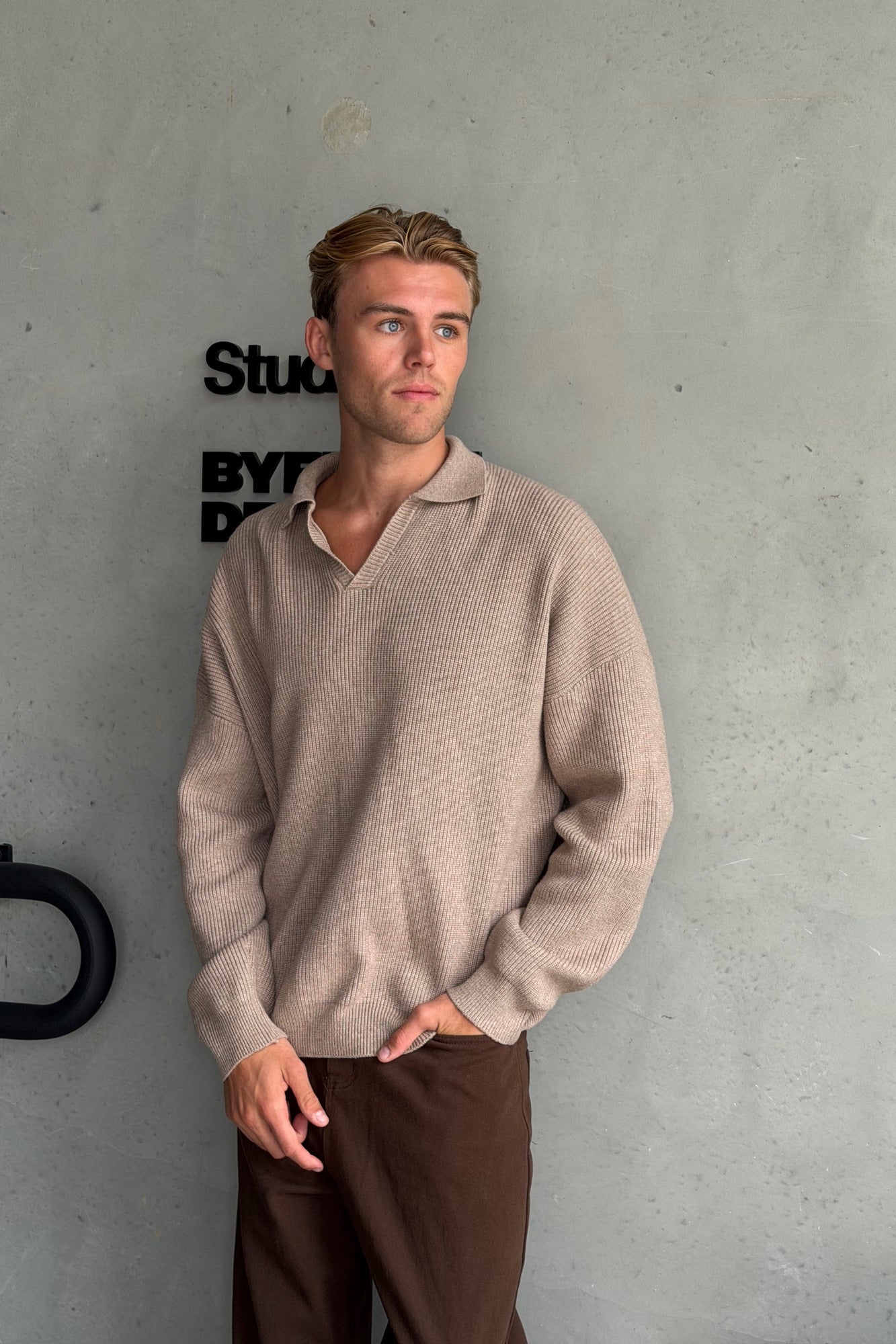 Jay Knitted Polo Oat