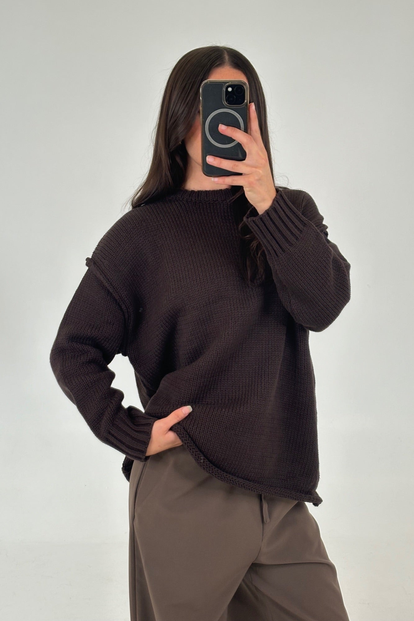 Toni Knit Jumper Chocolate